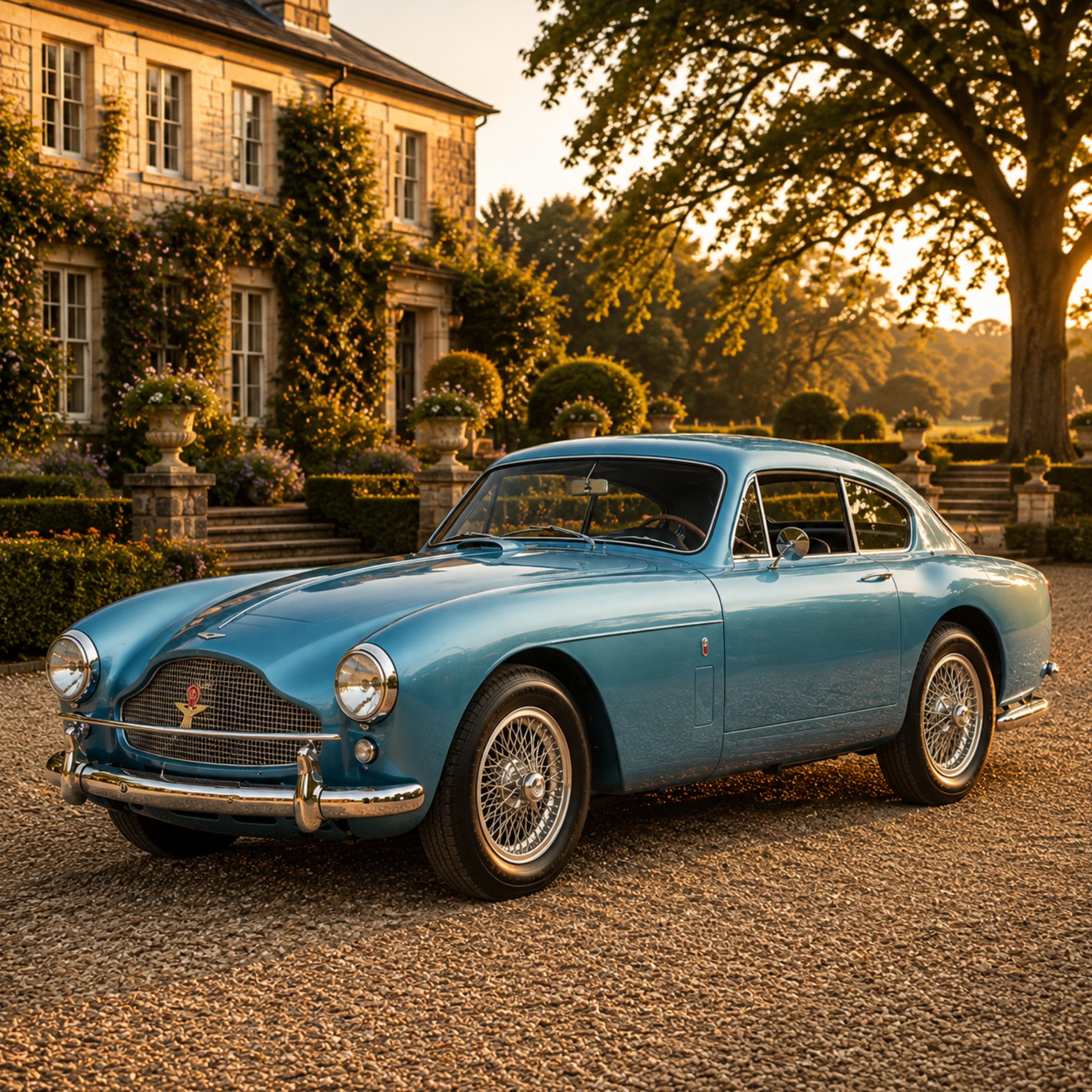 1953 Aston Martin DB2/4 Classic Car Wall Art Print