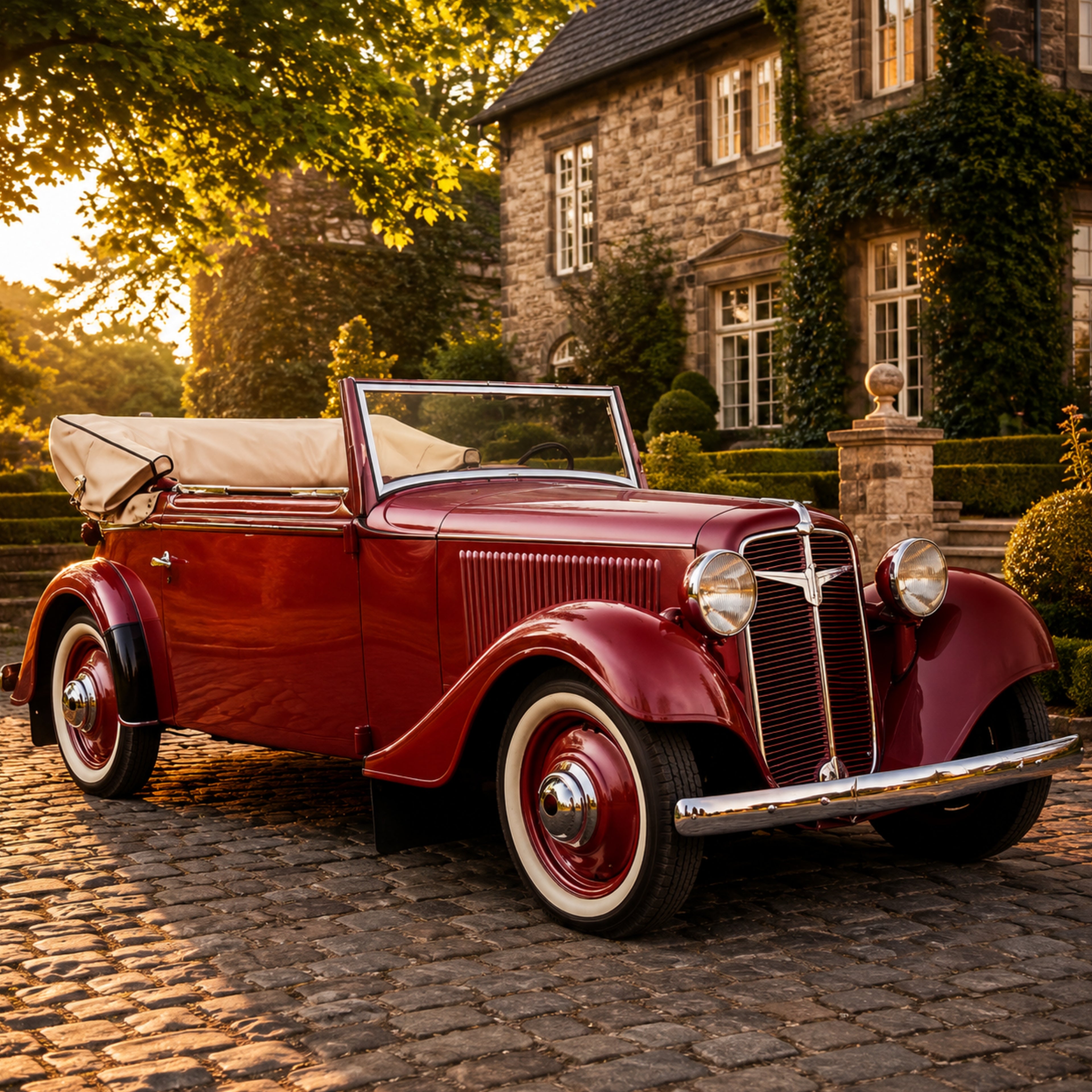 1936 Adler Trumpf German Pre-War Classic Car Poster