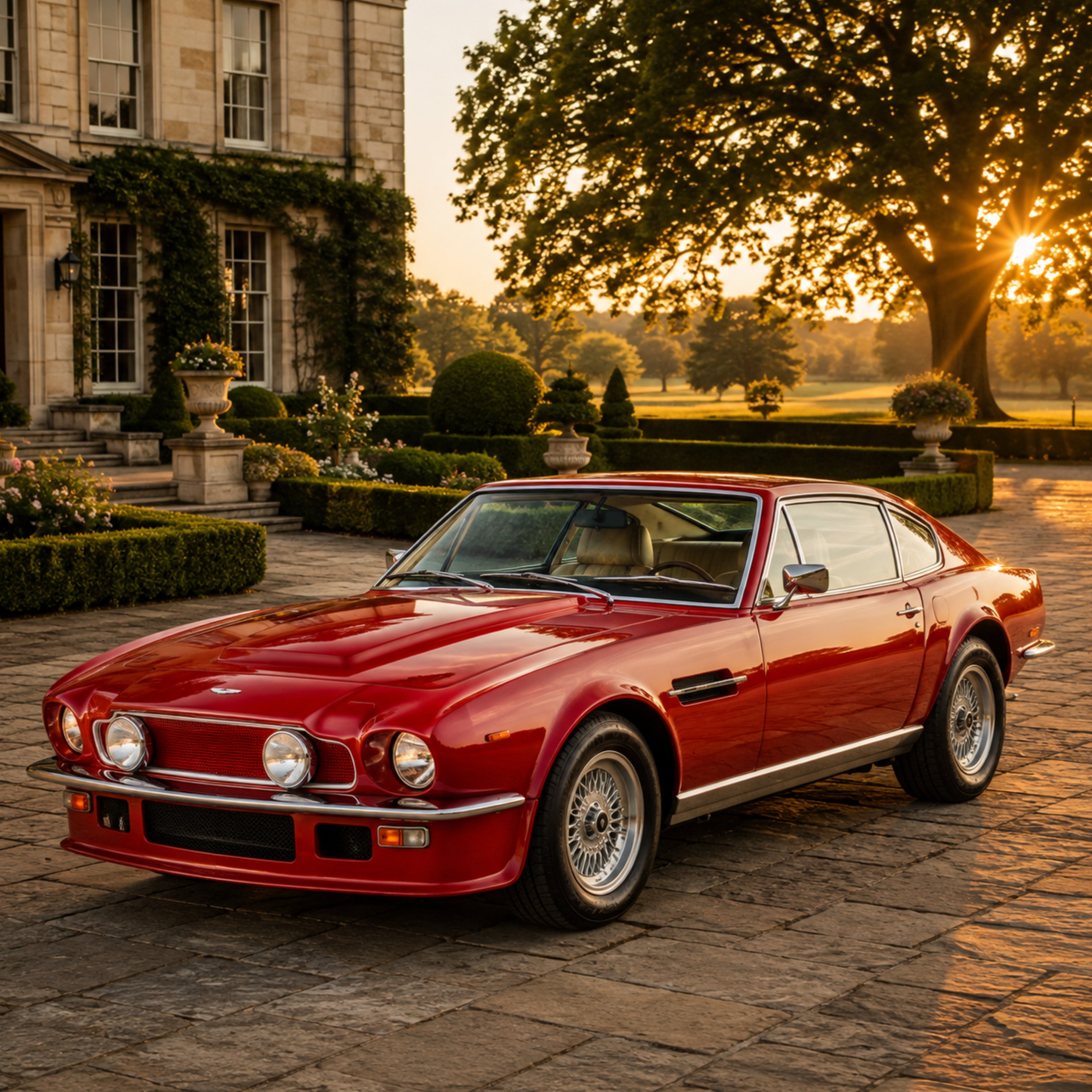 1977 Aston Martin V8 Vantage Classic Car Wall Art Print