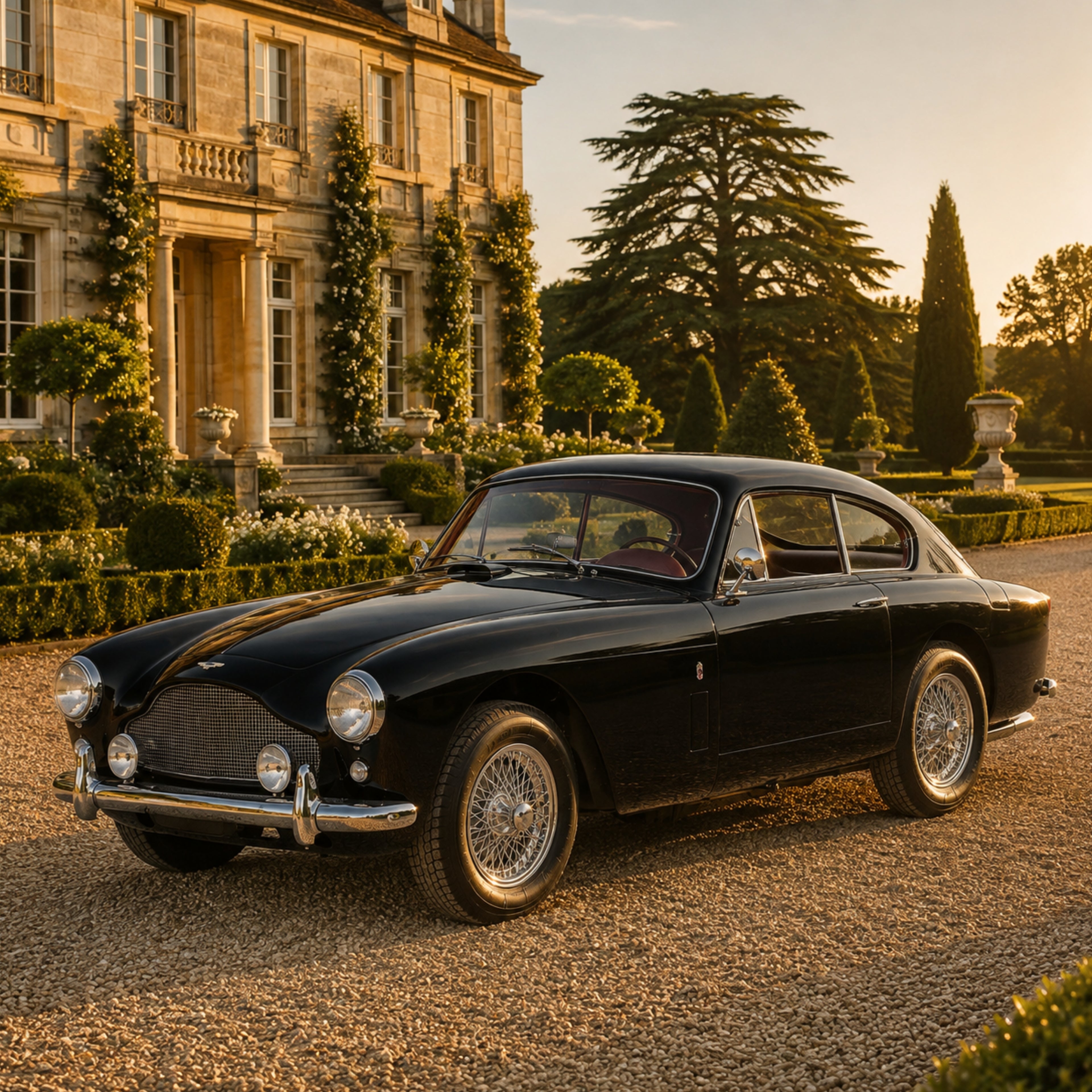 1957 Aston Martin DB Mark III Classic Car Wall Art Print