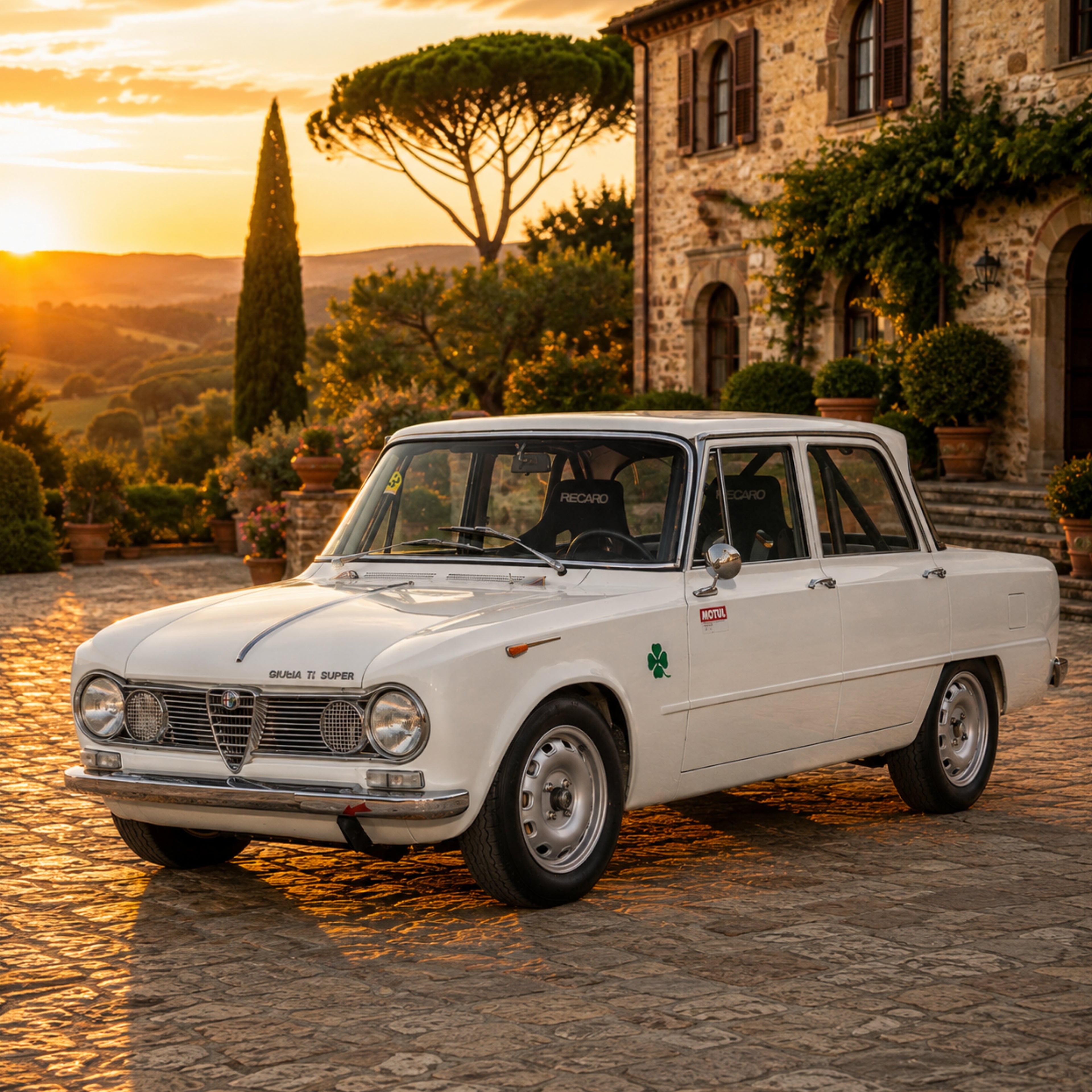 1963 Alfa Romeo Giulia Super Classic Car Poster