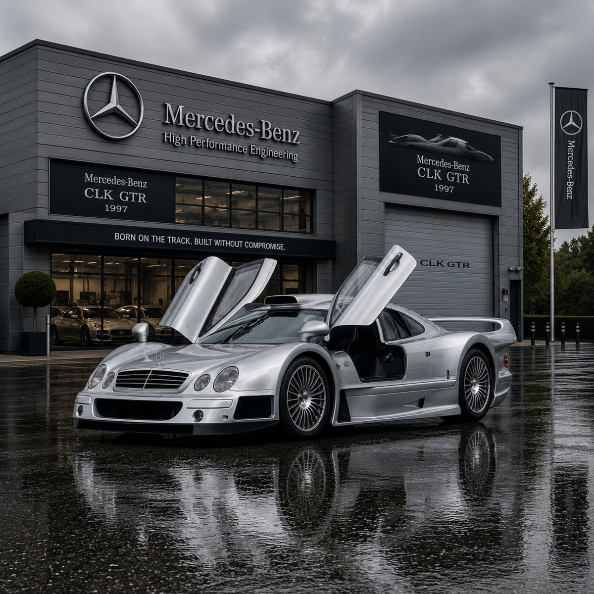Mercedes-Benz CLK GTR 1997 Hypercar Automotive Wall Art Poster