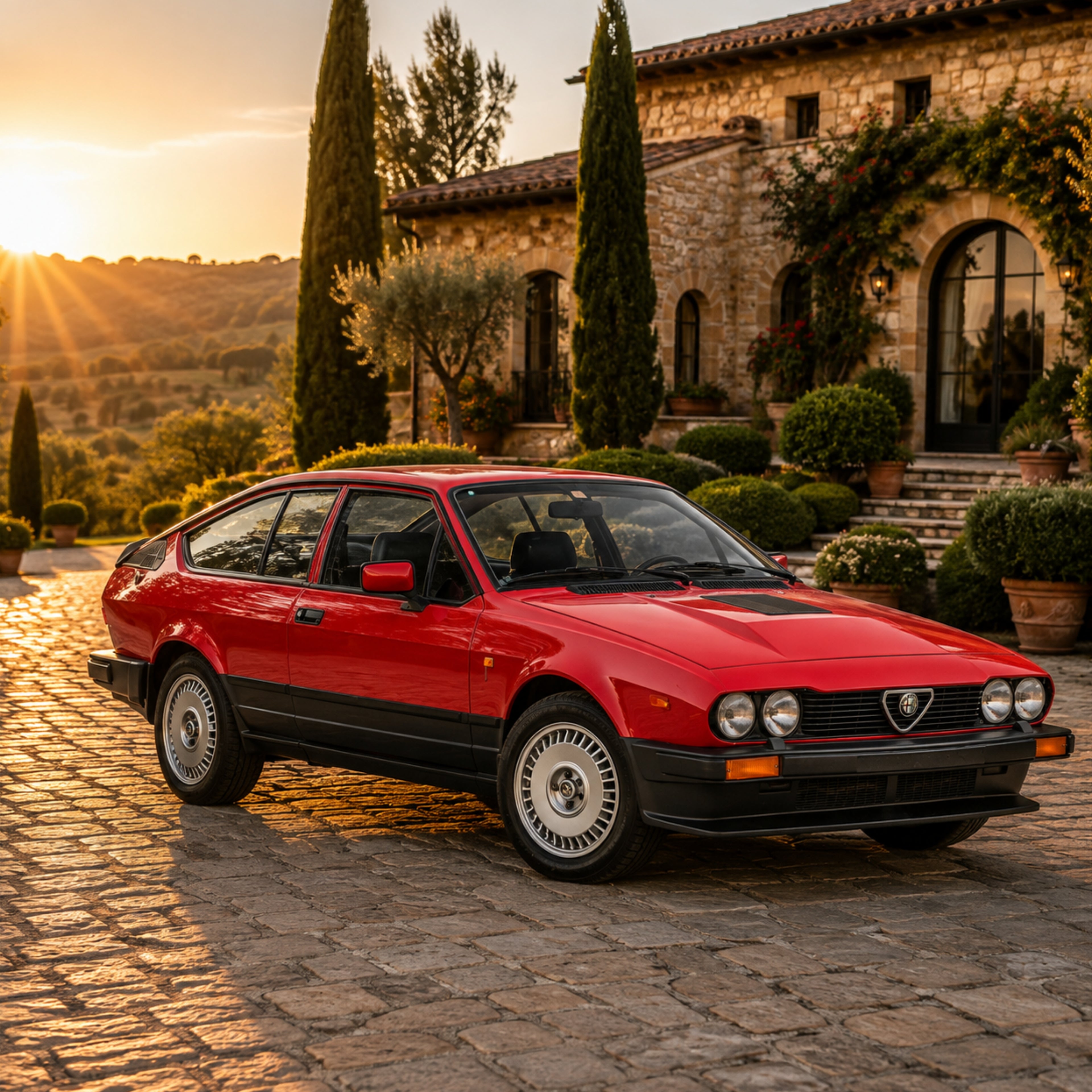 1980 Alfa Romeo GTV6 Classic Car Poster