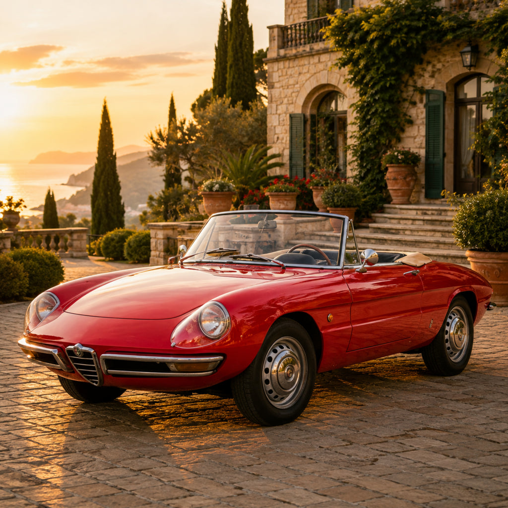 1966 Alfa Romeo Spider Duetto Classic Car Poster