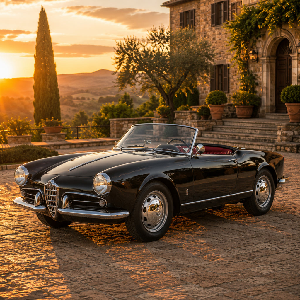 1955 Alfa Romeo Giulietta Spider Classic Car Poster