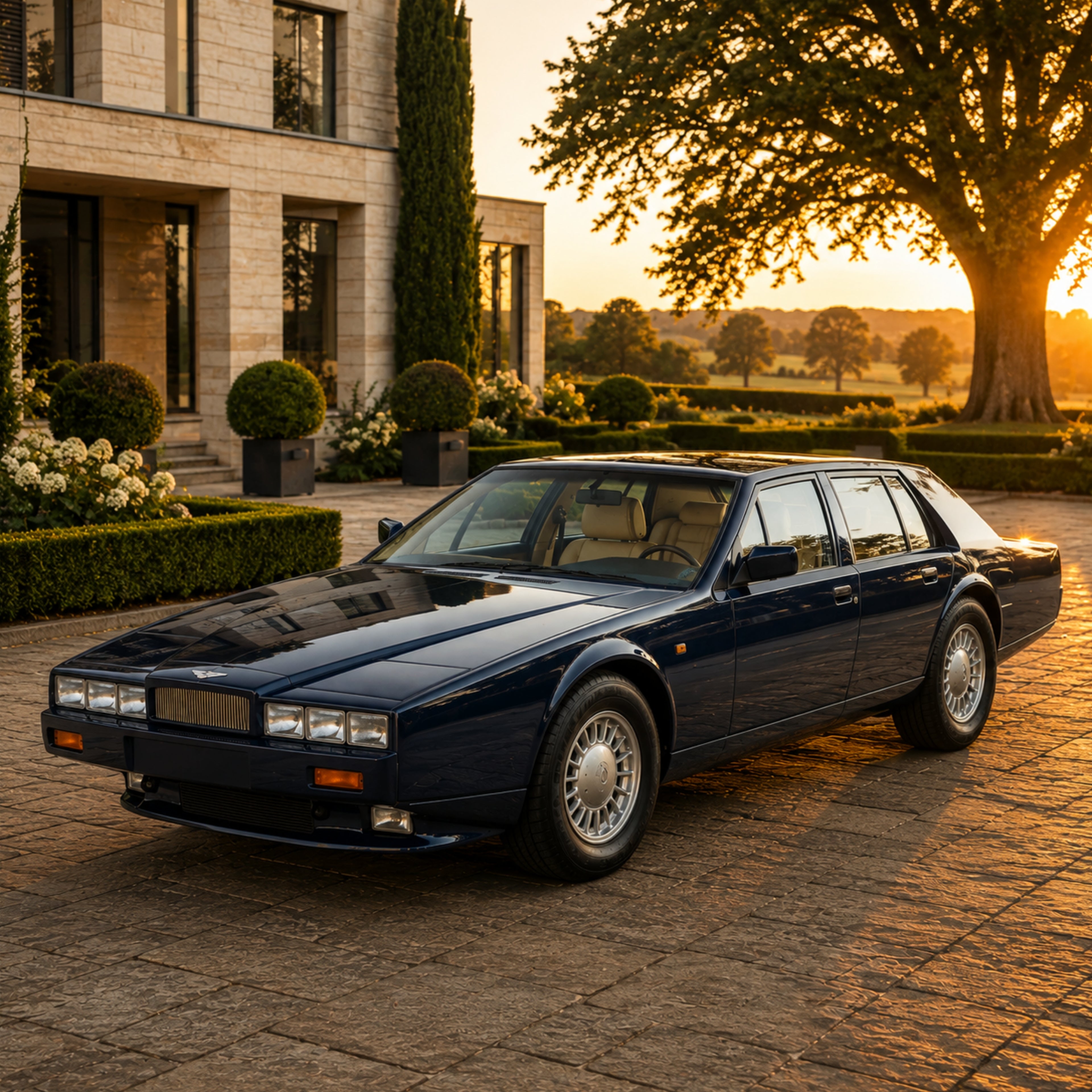 1976 Aston Martin Lagonda Series Classic Car Wall Art Print