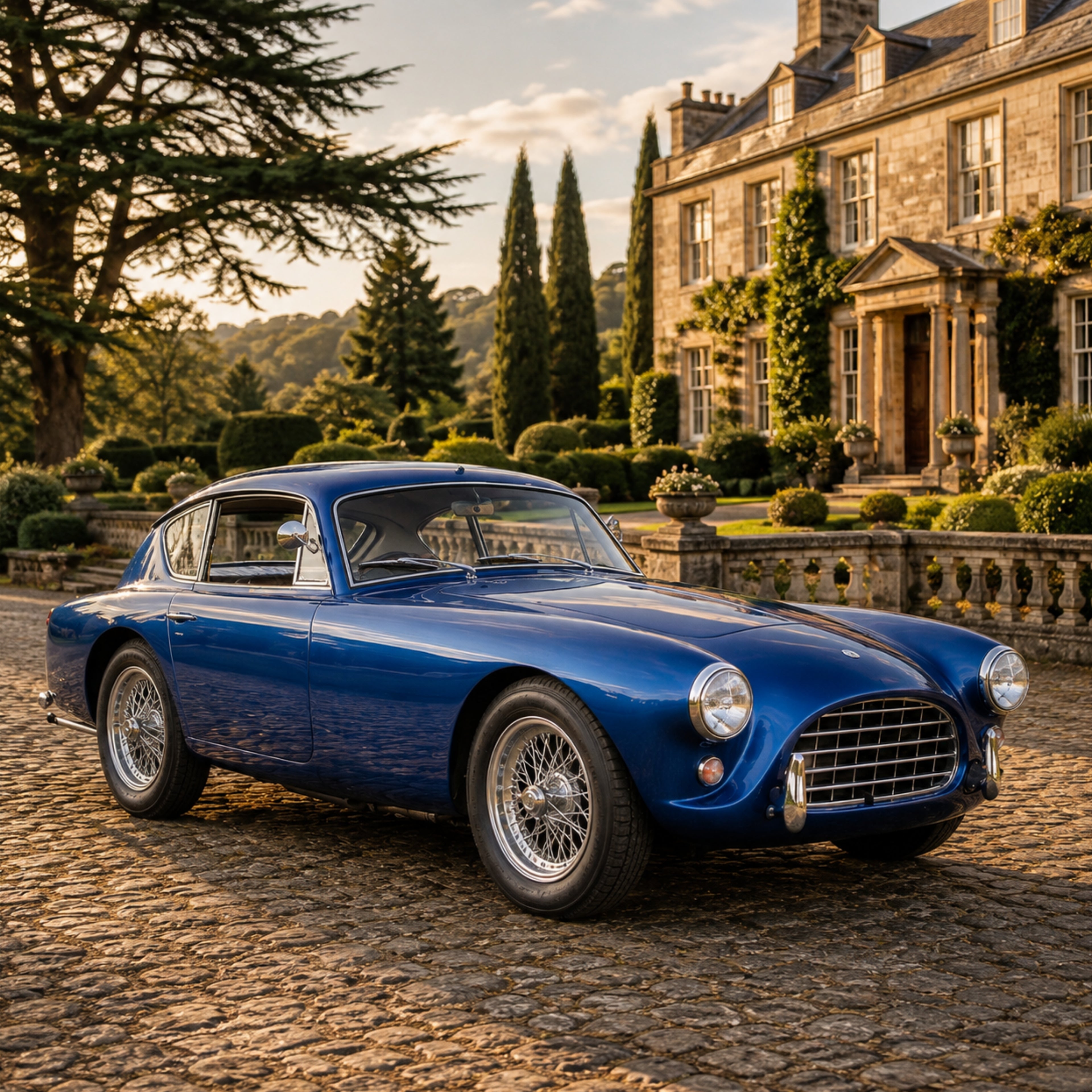 1954 AC Aceca Classic Sports Car Poster British Wall Art