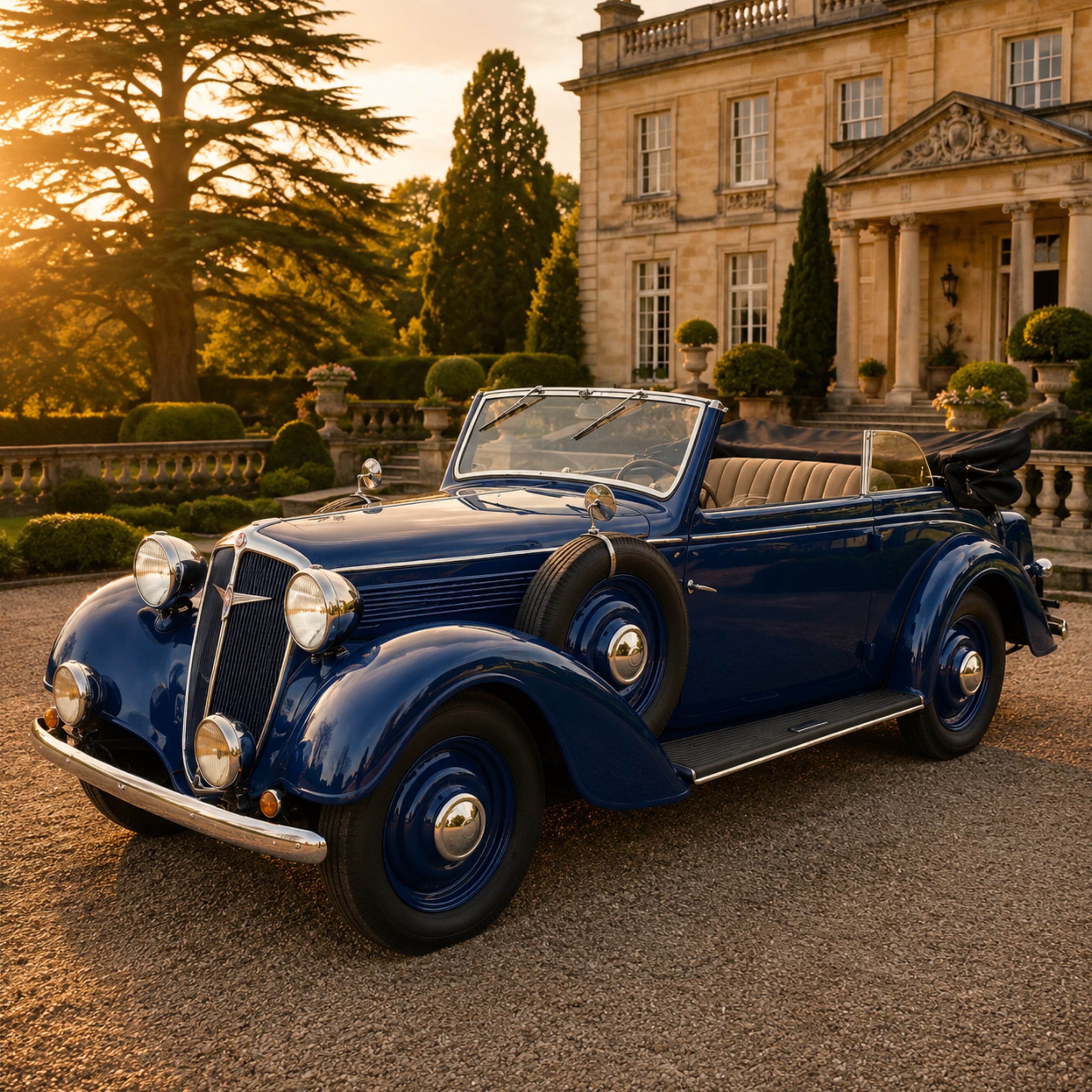 1935 Adler Diplomat German Pre-War Classic Car Poster