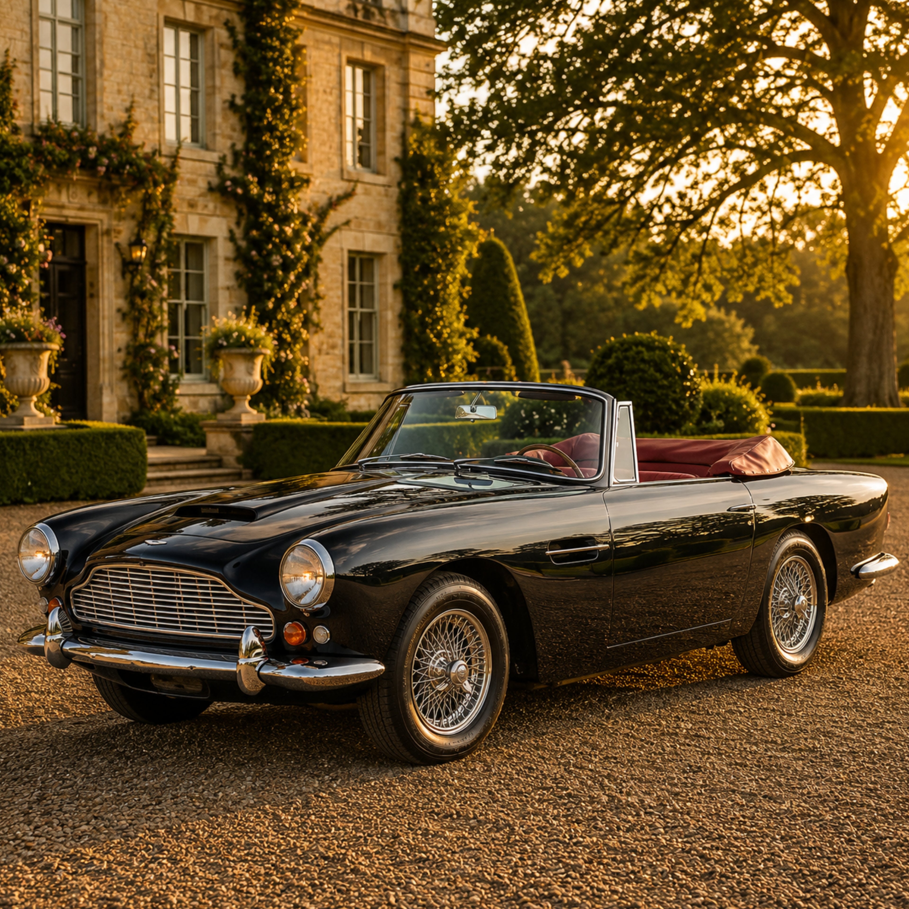 1958 Aston Martin DB4 Classic Car Wall Art Print