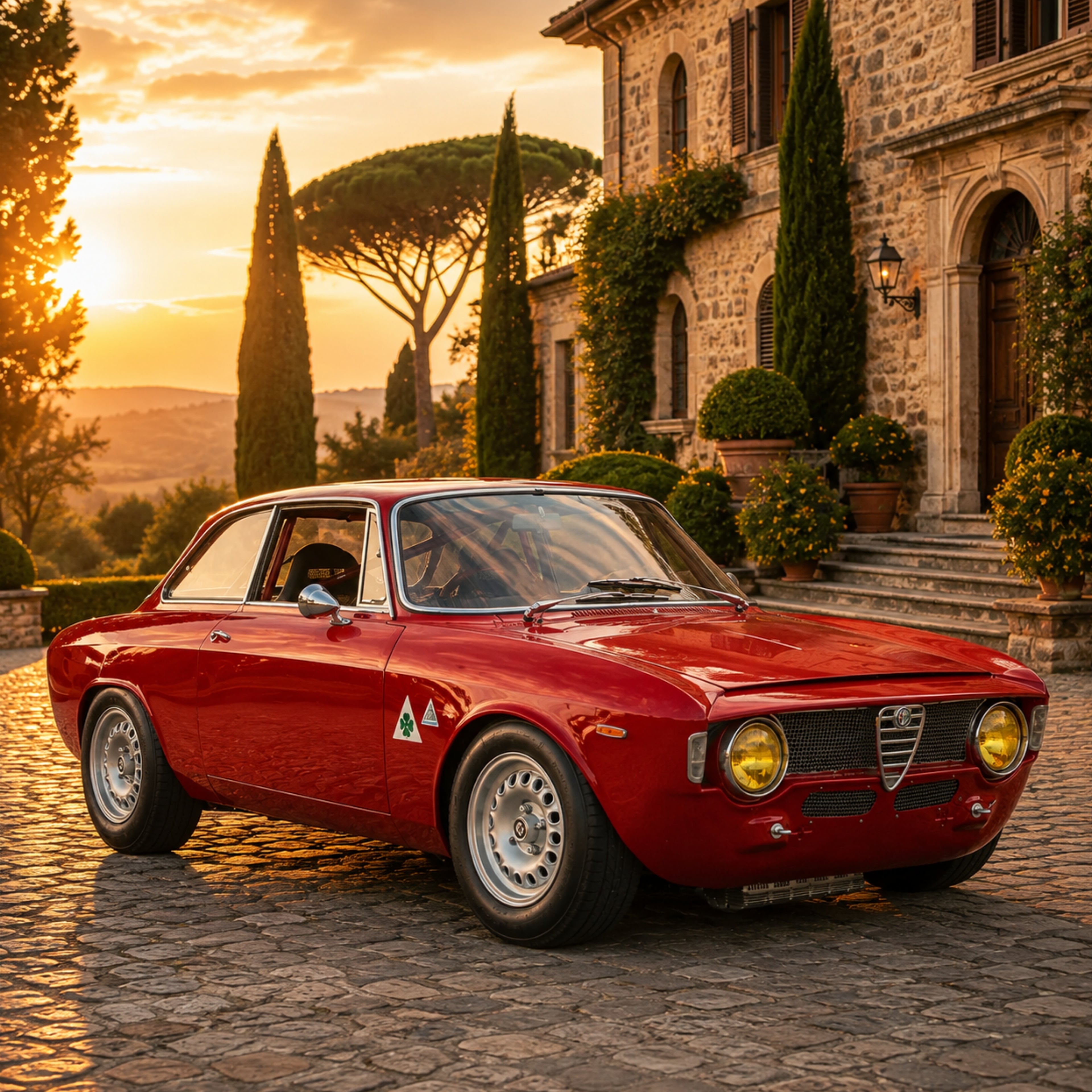 1965 Alfa Romeo Giulia Sprint GTA Classic Car Poster