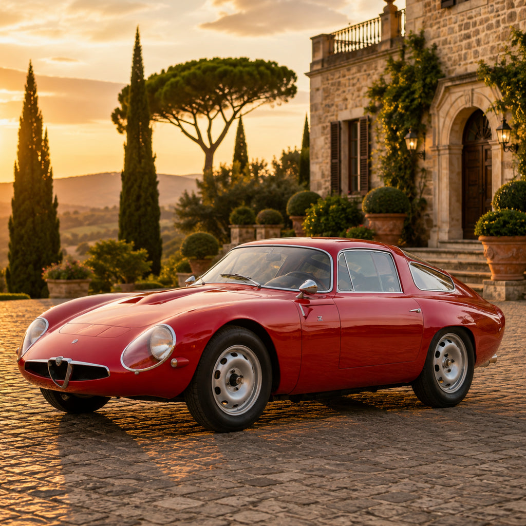 1963 Alfa Romeo Giulia TZ Classic Car Poster