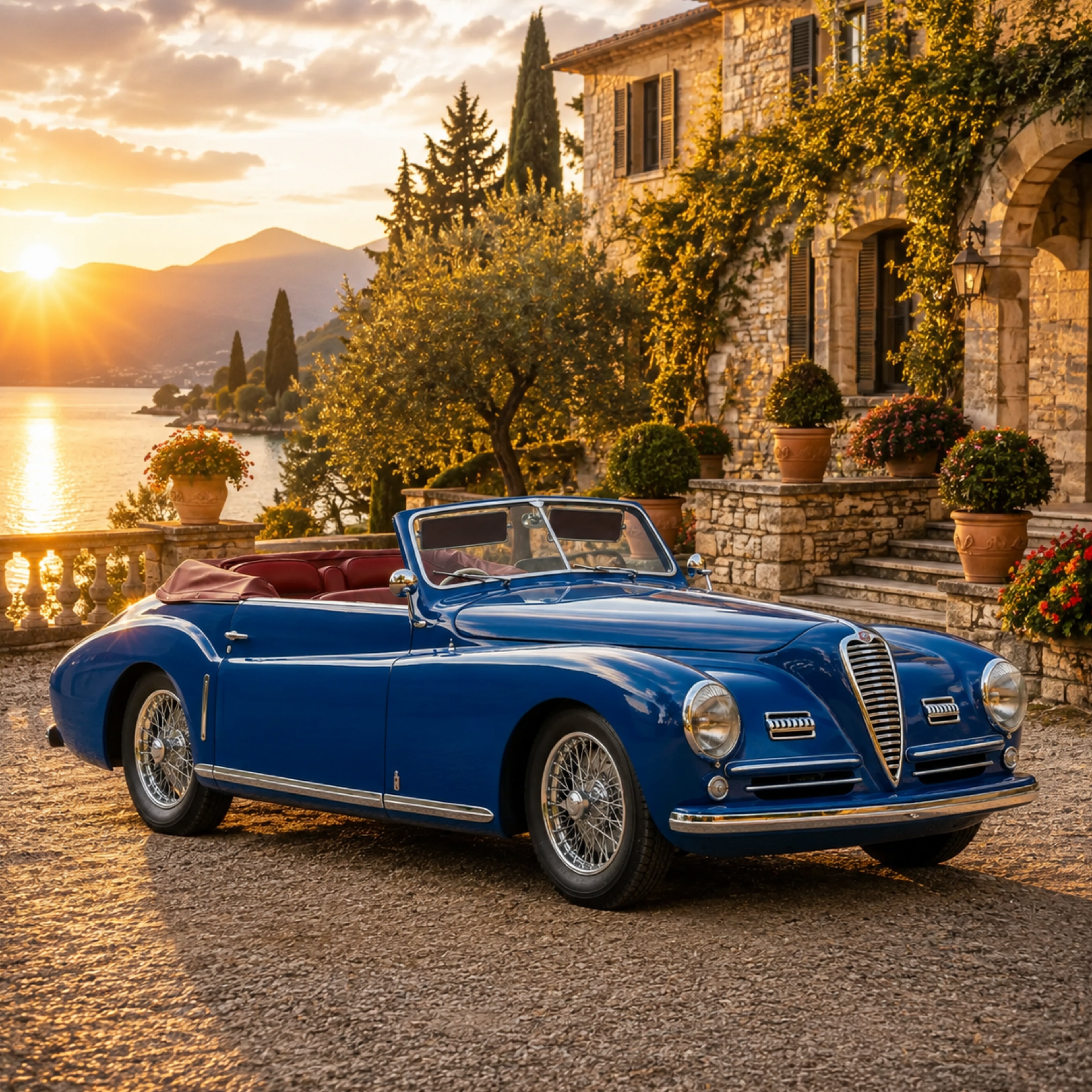 1948 Alfa Romeo 6C 2500 Classic Car Poster