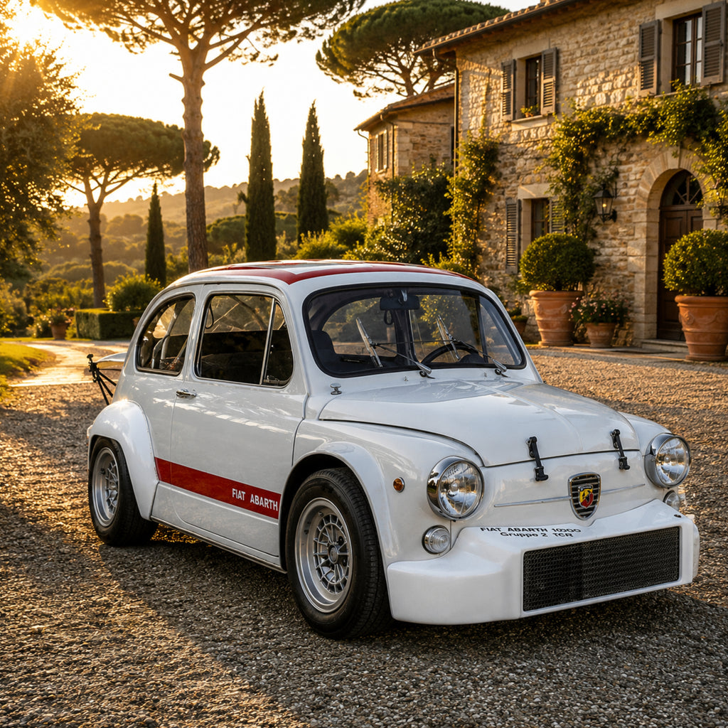 1970 Abarth 1000 TCR Poster | Museum-Quality Classic Italian Car Wall Art