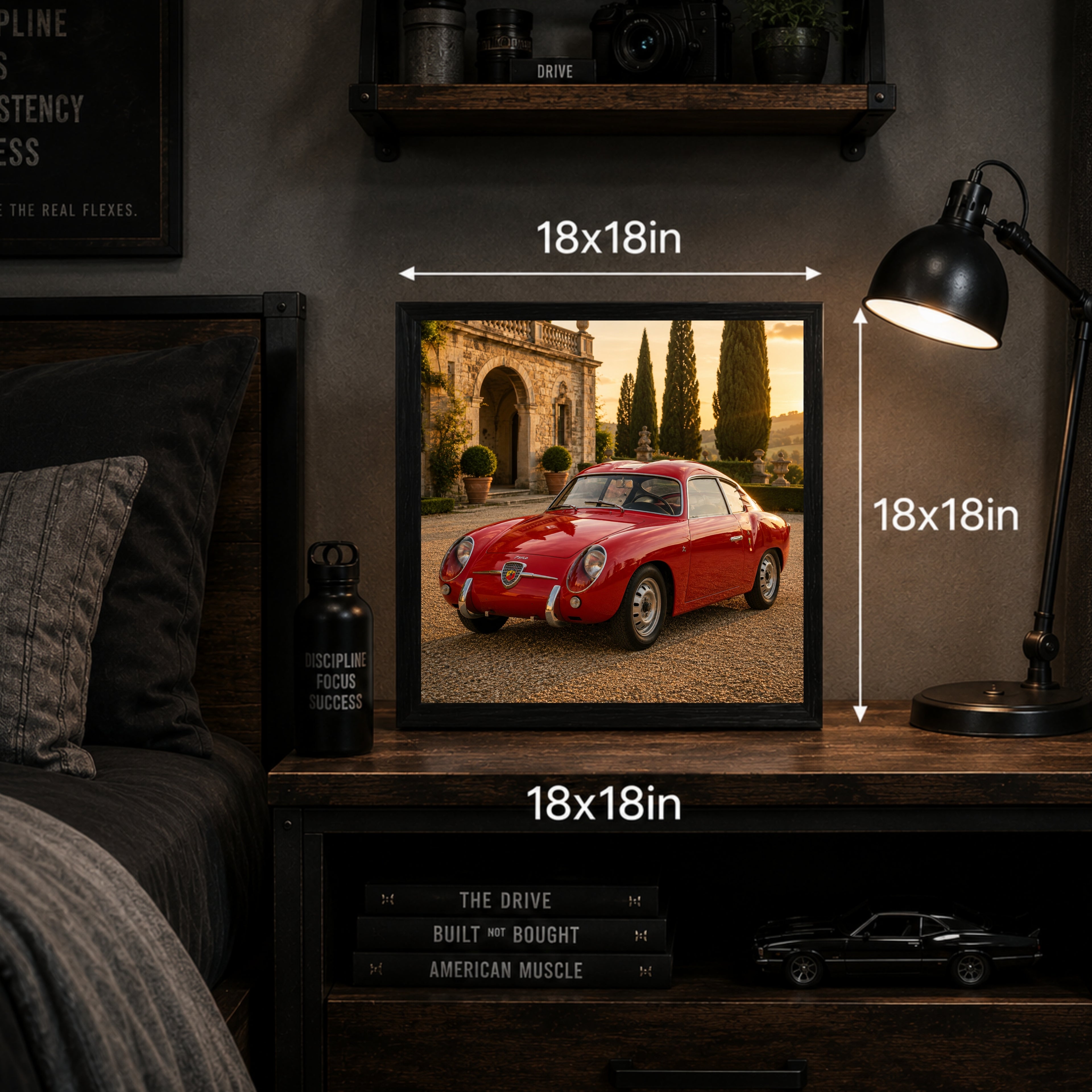 1956 Abarth 750 GT Zagato Poster | Museum-Quality Classic Italian Car Wall Art