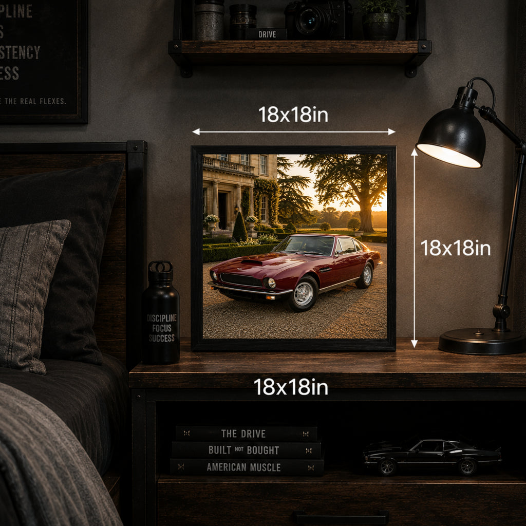 1972 Aston Martin V8 Classic Car Wall Art Print