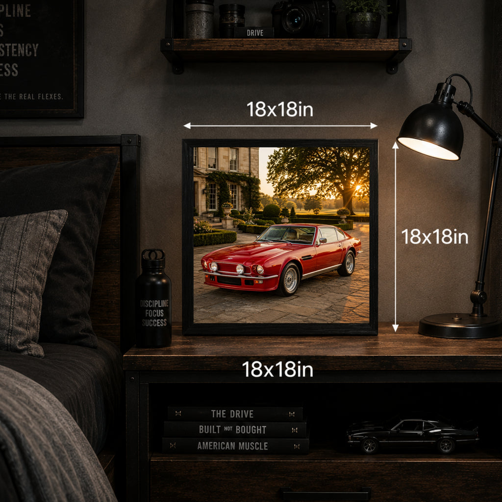 1977 Aston Martin V8 Vantage Classic Car Wall Art Print
