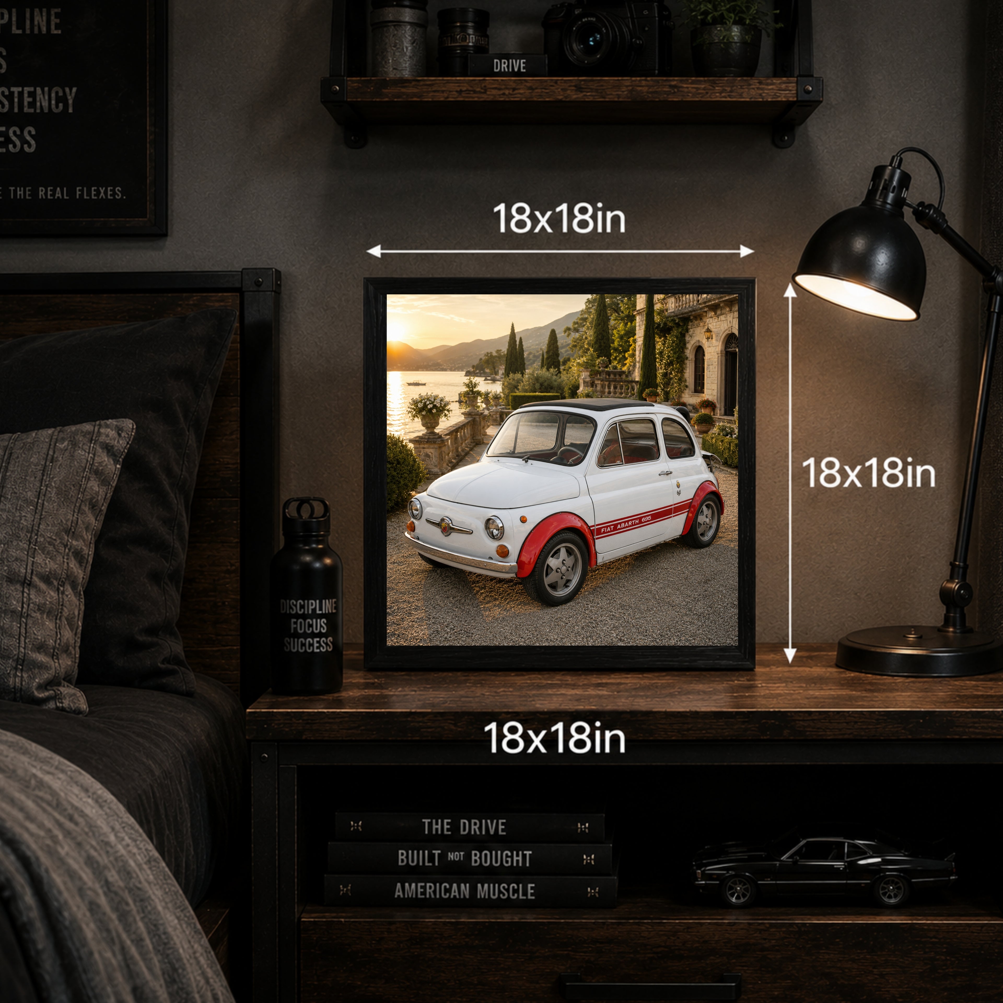 1965 Abarth 695 Poster | Museum-Quality Classic Italian Car Wall Art