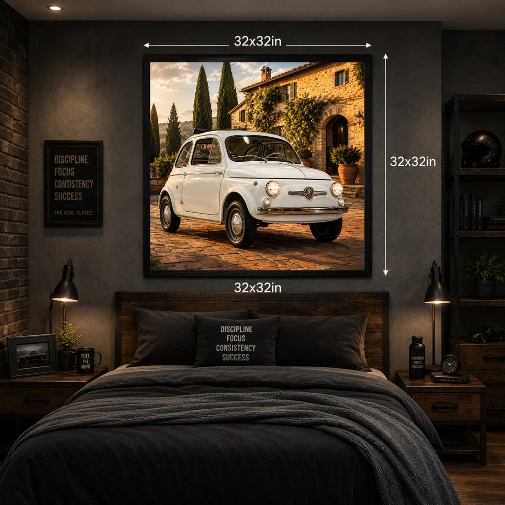 1963 Abarth 595 | Museum-Quality Classic Car Poster