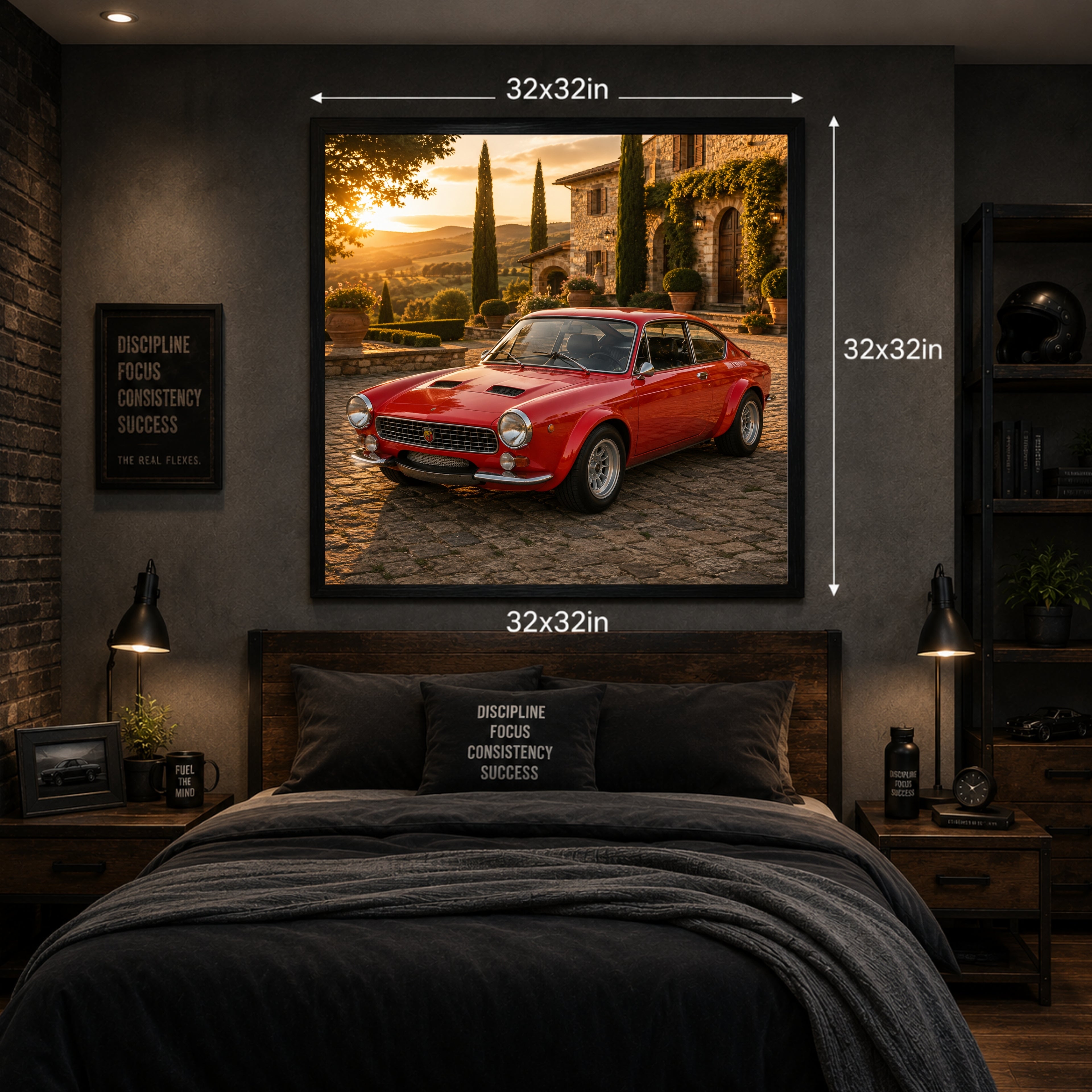 1966 Abarth OT 2000 Poster Classic Italian Car Wall Art