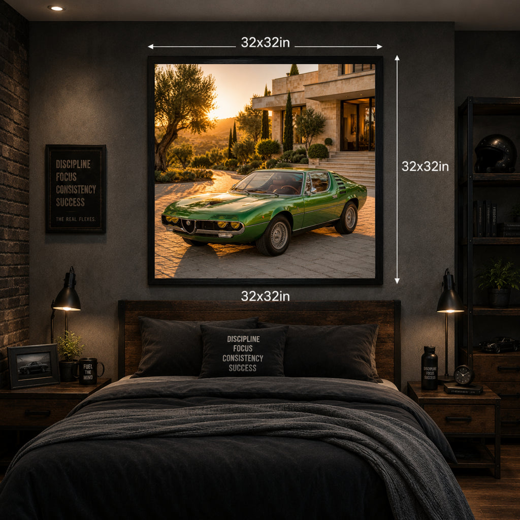 1970 Alfa Romeo Montreal Classic Car Poster