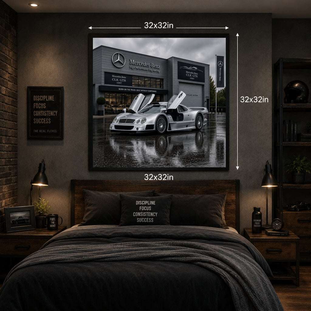 Mercedes-Benz CLK GTR 1997 Hypercar Automotive Wall Art Poster