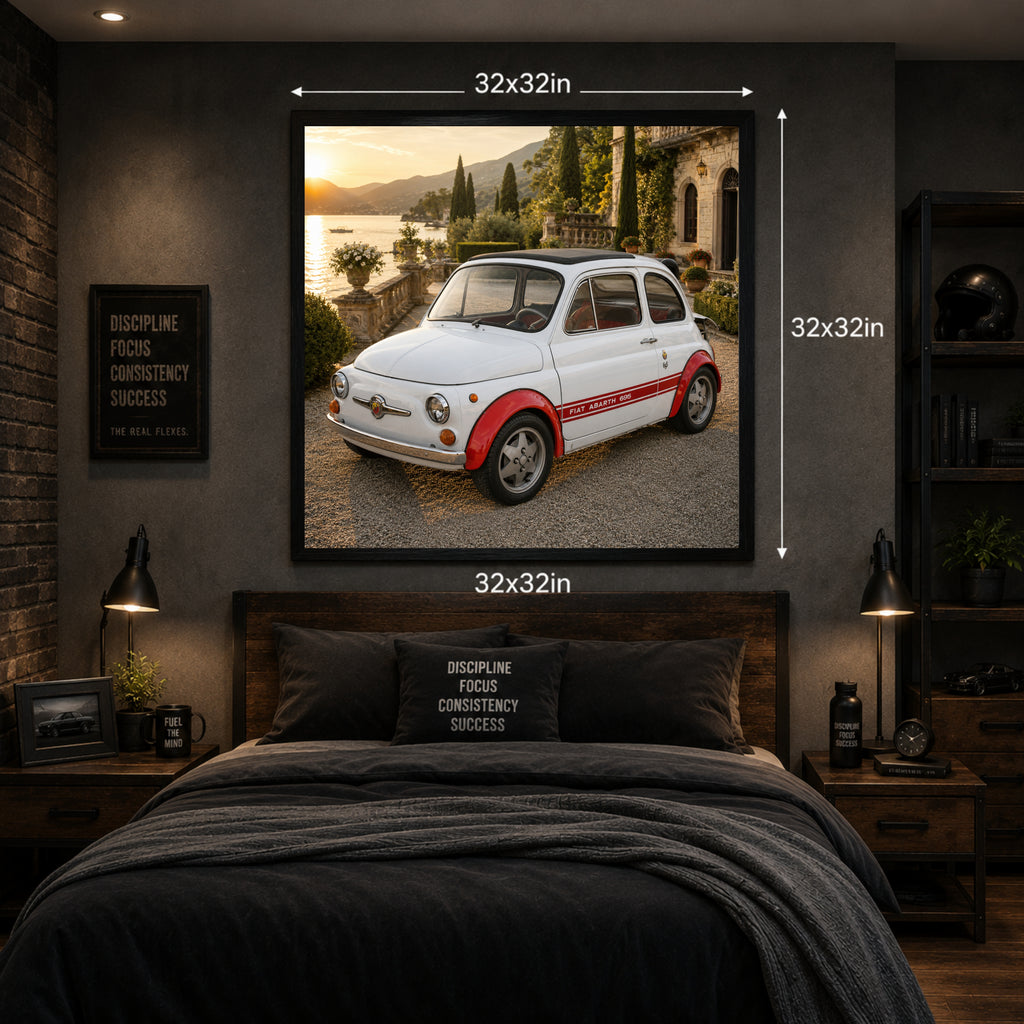 1965 Abarth 695 Poster | Museum-Quality Classic Italian Car Wall Art