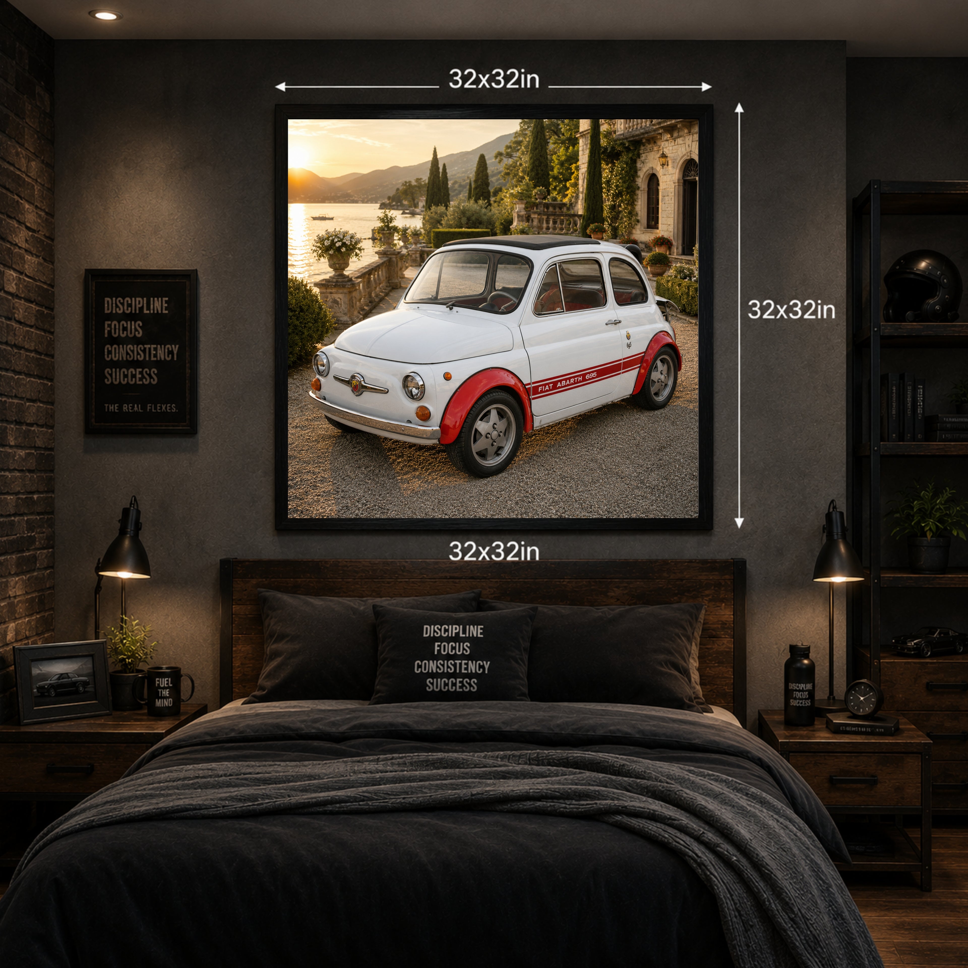 1965 Abarth 695 Poster | Museum-Quality Classic Italian Car Wall Art