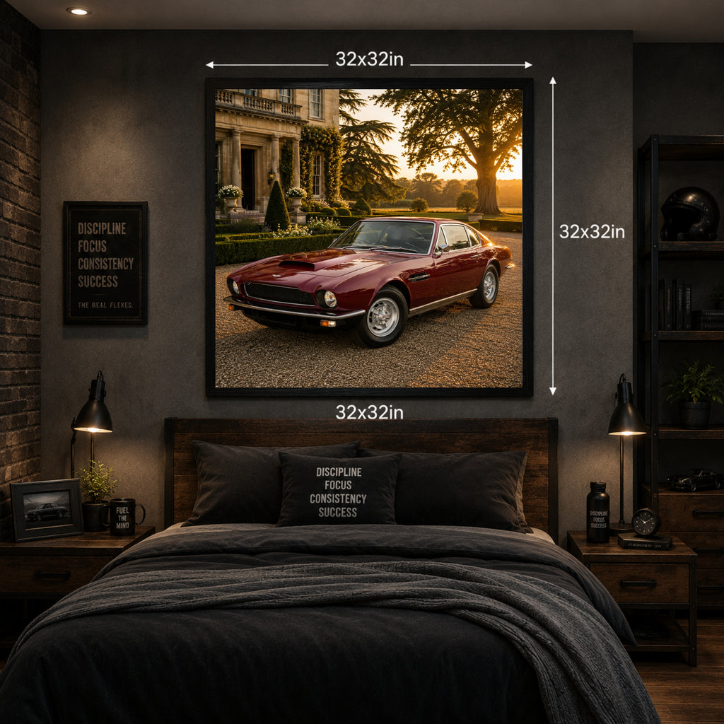 1972 Aston Martin V8 Classic Car Wall Art Print