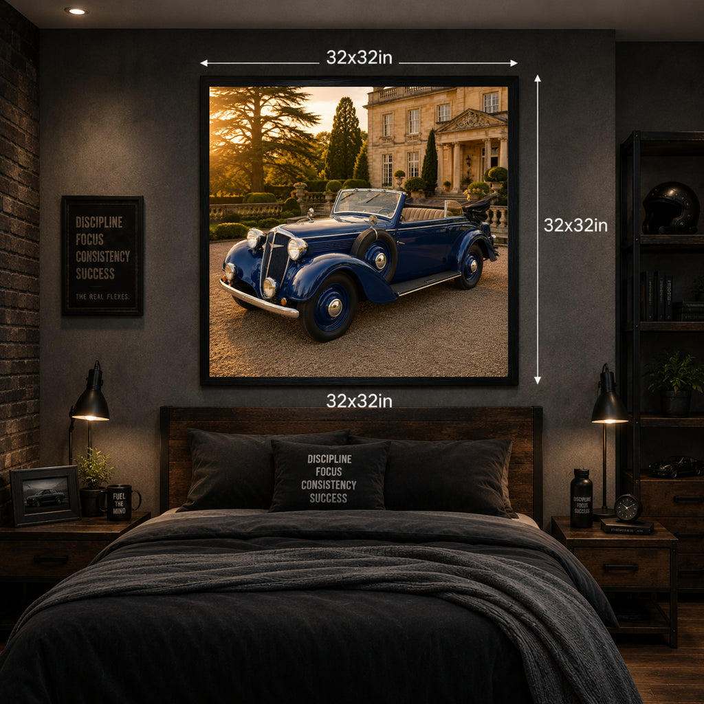 1935 Adler Diplomat German Pre-War Classic Car Poster