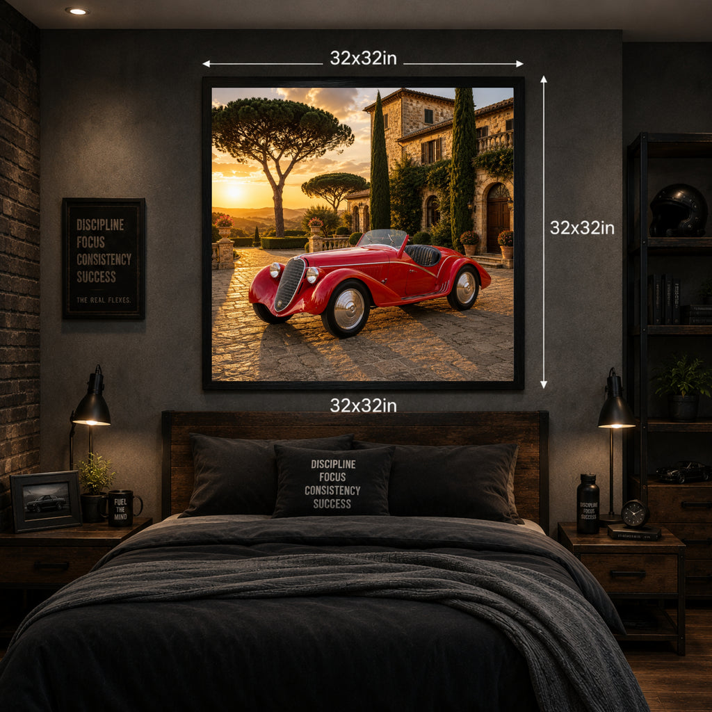 1938 Alfa Romeo 6C 2300 Classic Car Poster