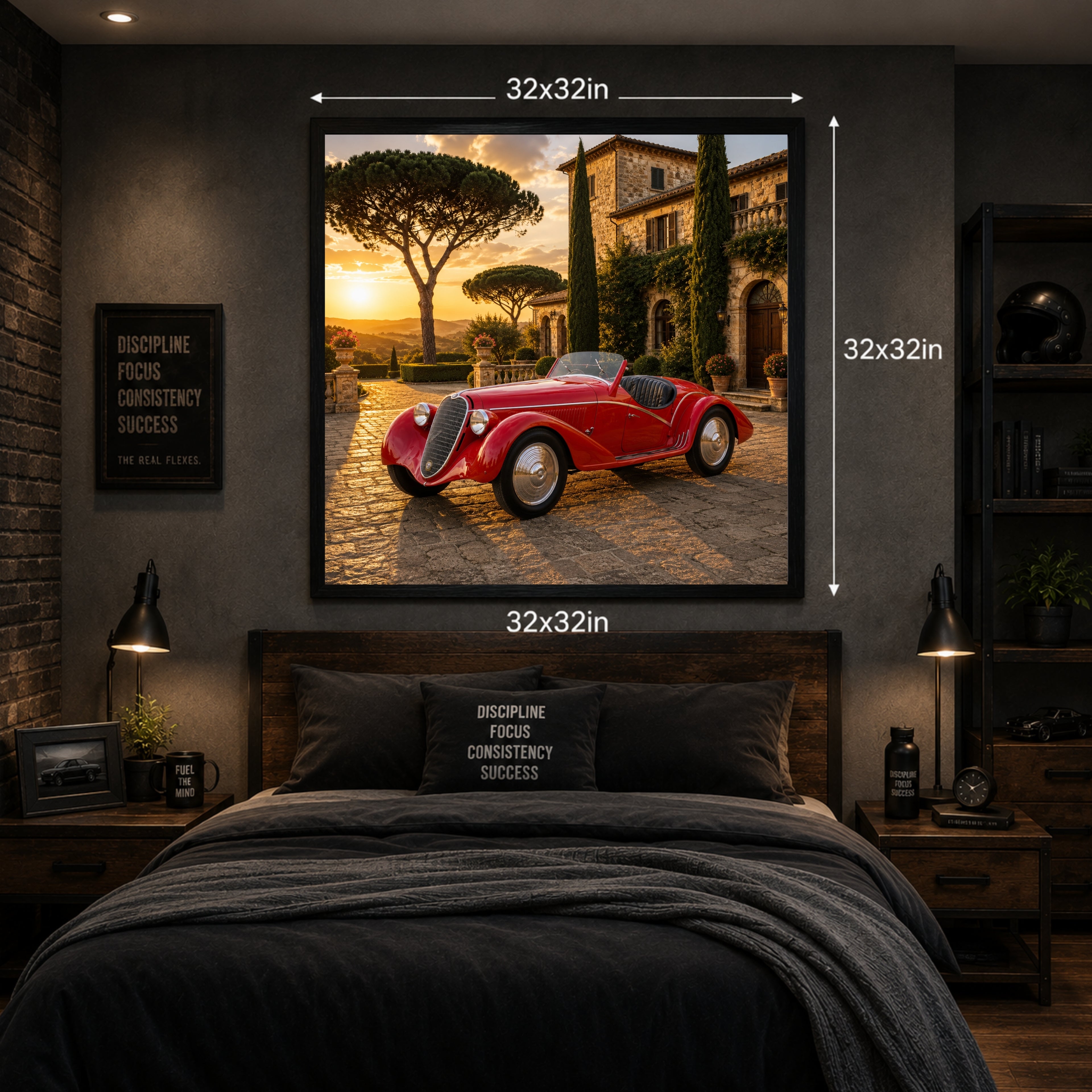 1938 Alfa Romeo 6C 2300 Classic Car Poster