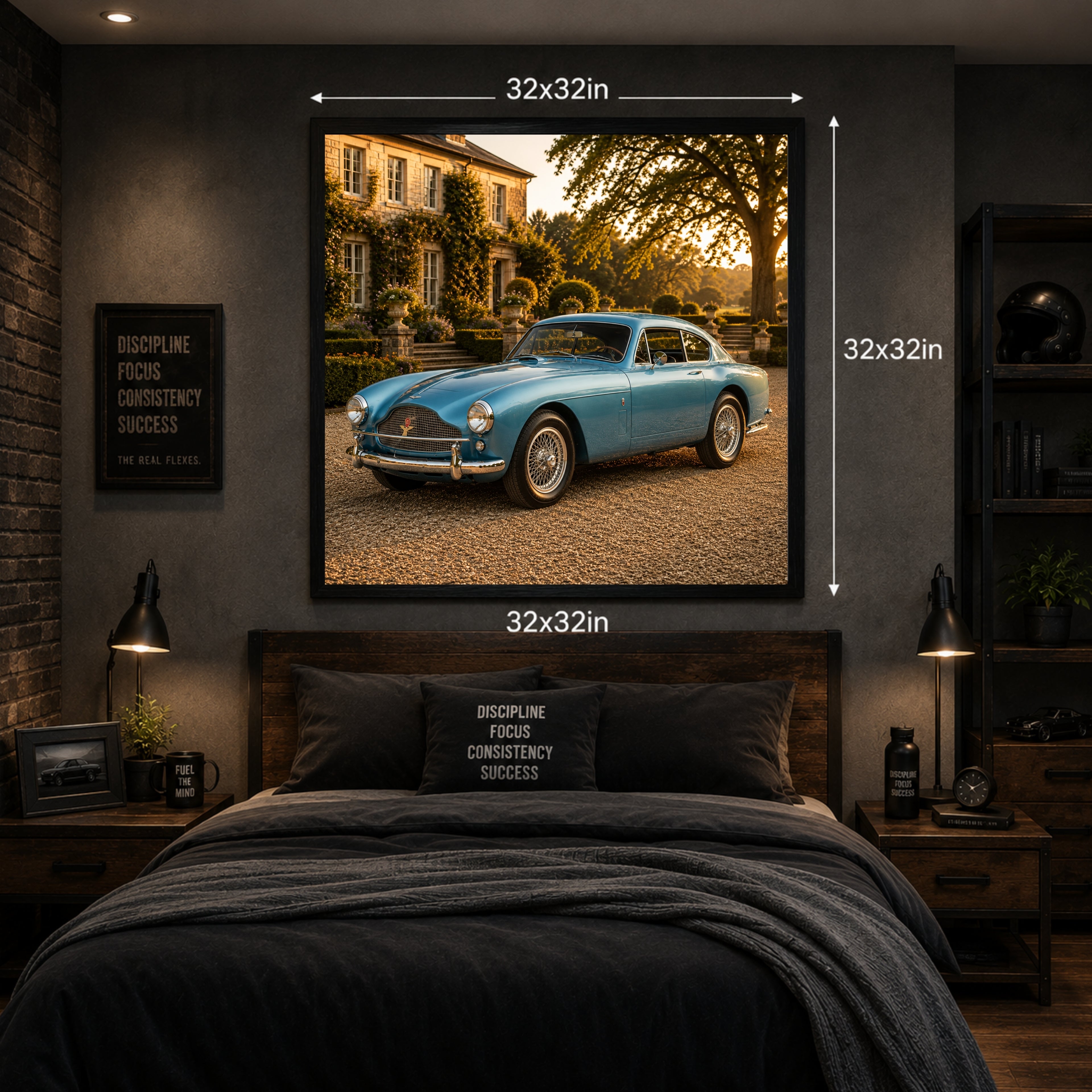 1953 Aston Martin DB2/4 Classic Car Wall Art Print