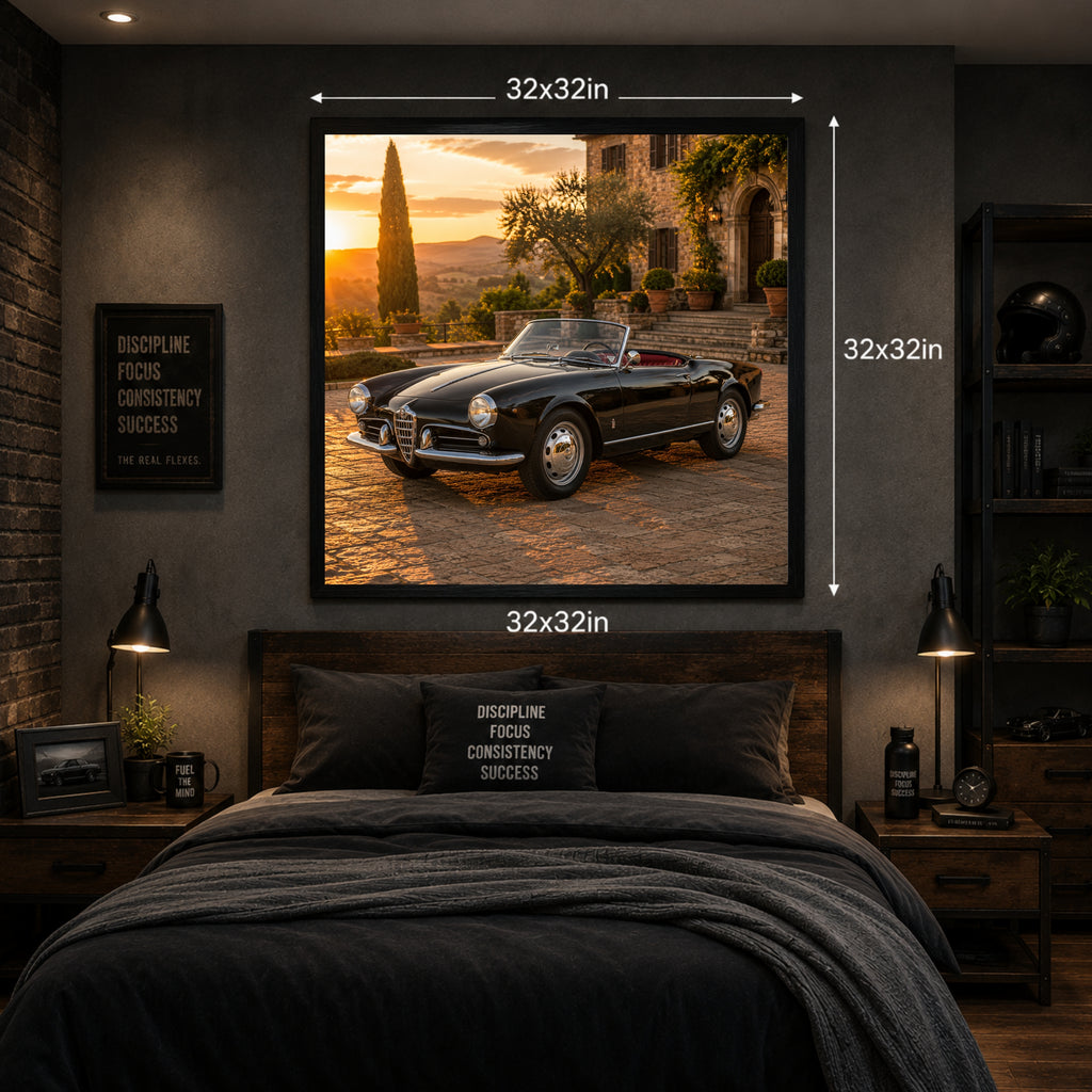 1955 Alfa Romeo Giulietta Spider Classic Car Poster