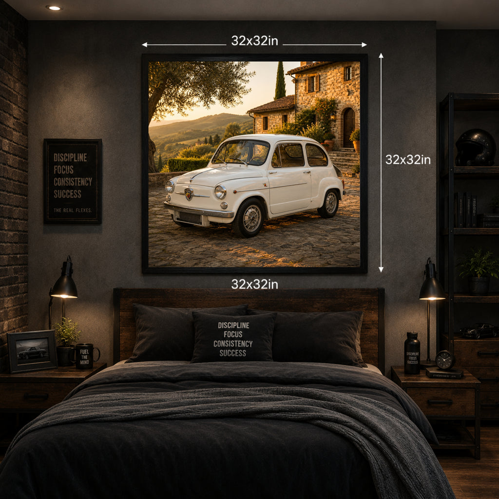 1962 Abarth 850 TC Poster | Museum-Quality Classic Italian Car Wall Art