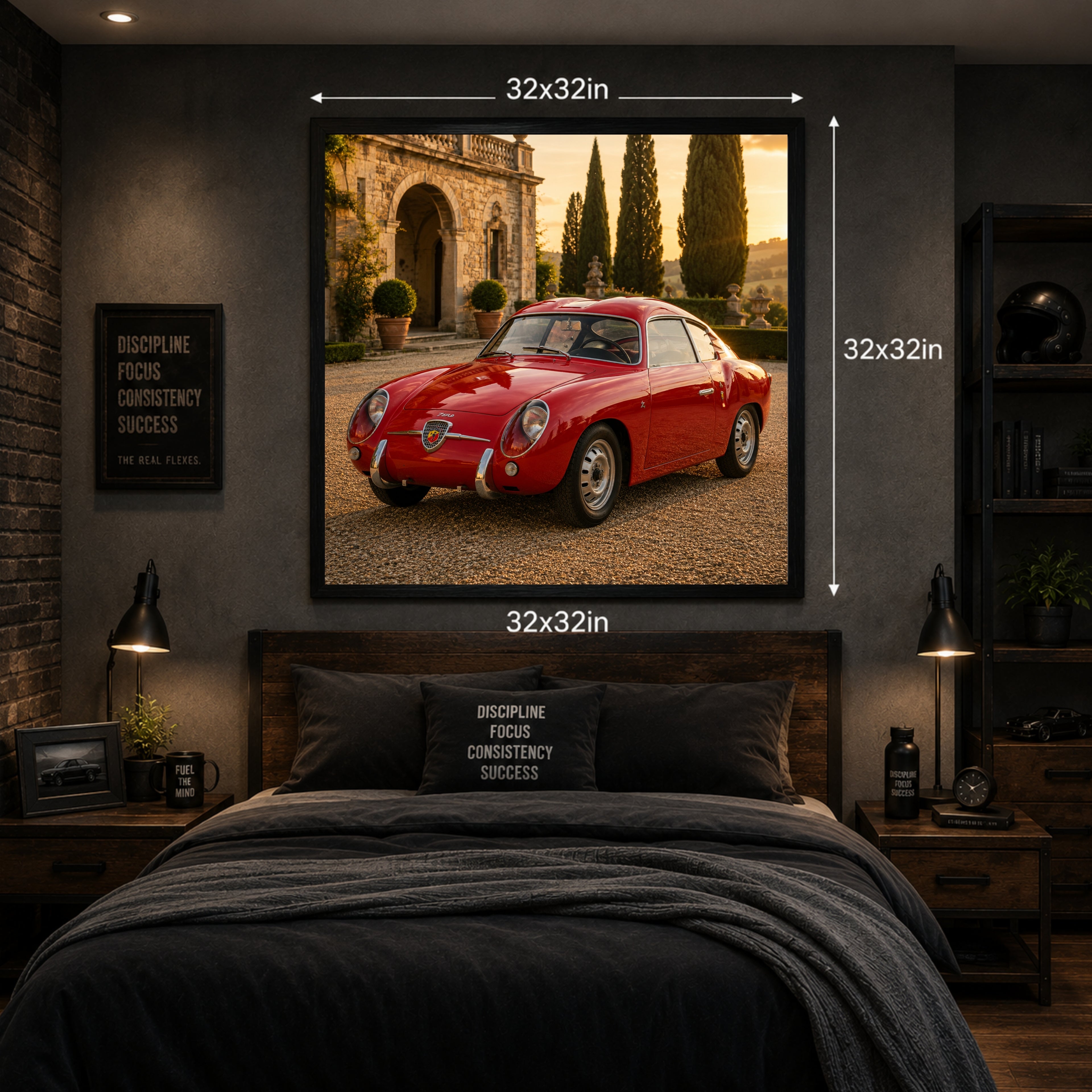 1956 Abarth 750 GT Zagato Poster | Museum-Quality Classic Italian Car Wall Art