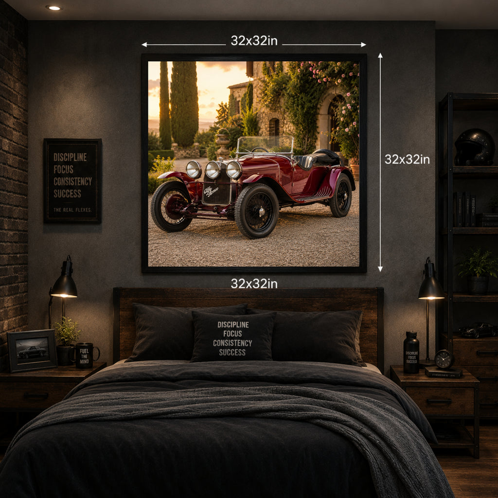 1929 Alfa Romeo 6C 1750 Classic Car Poster