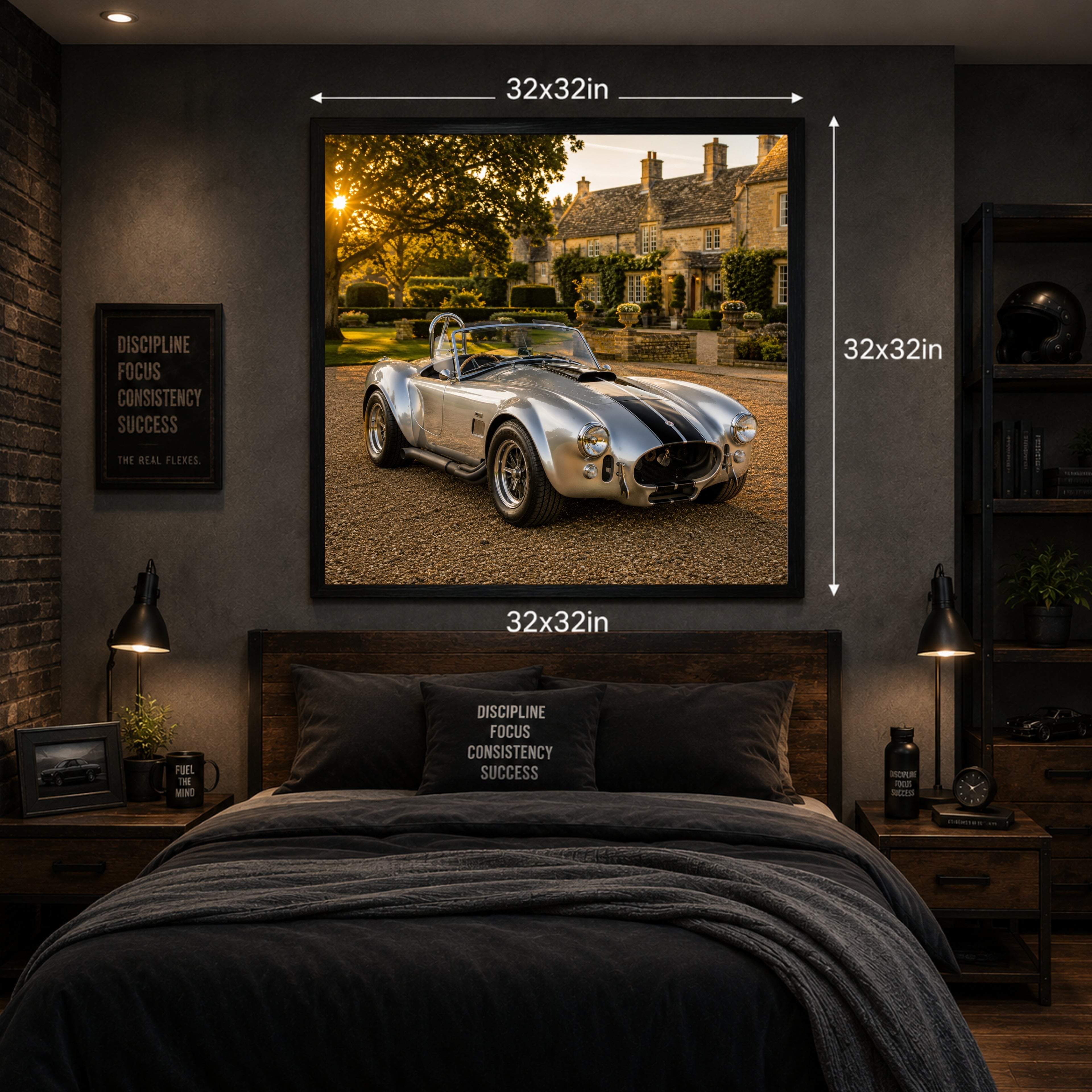 1965 AC Cobra 427 Classic Sports Car Poster British Wall Art