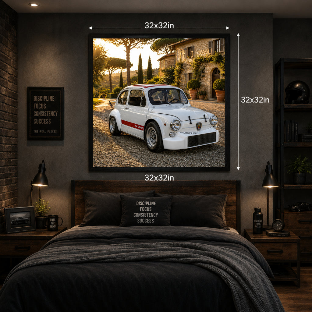 1970 Abarth 1000 TCR Poster | Museum-Quality Classic Italian Car Wall Art