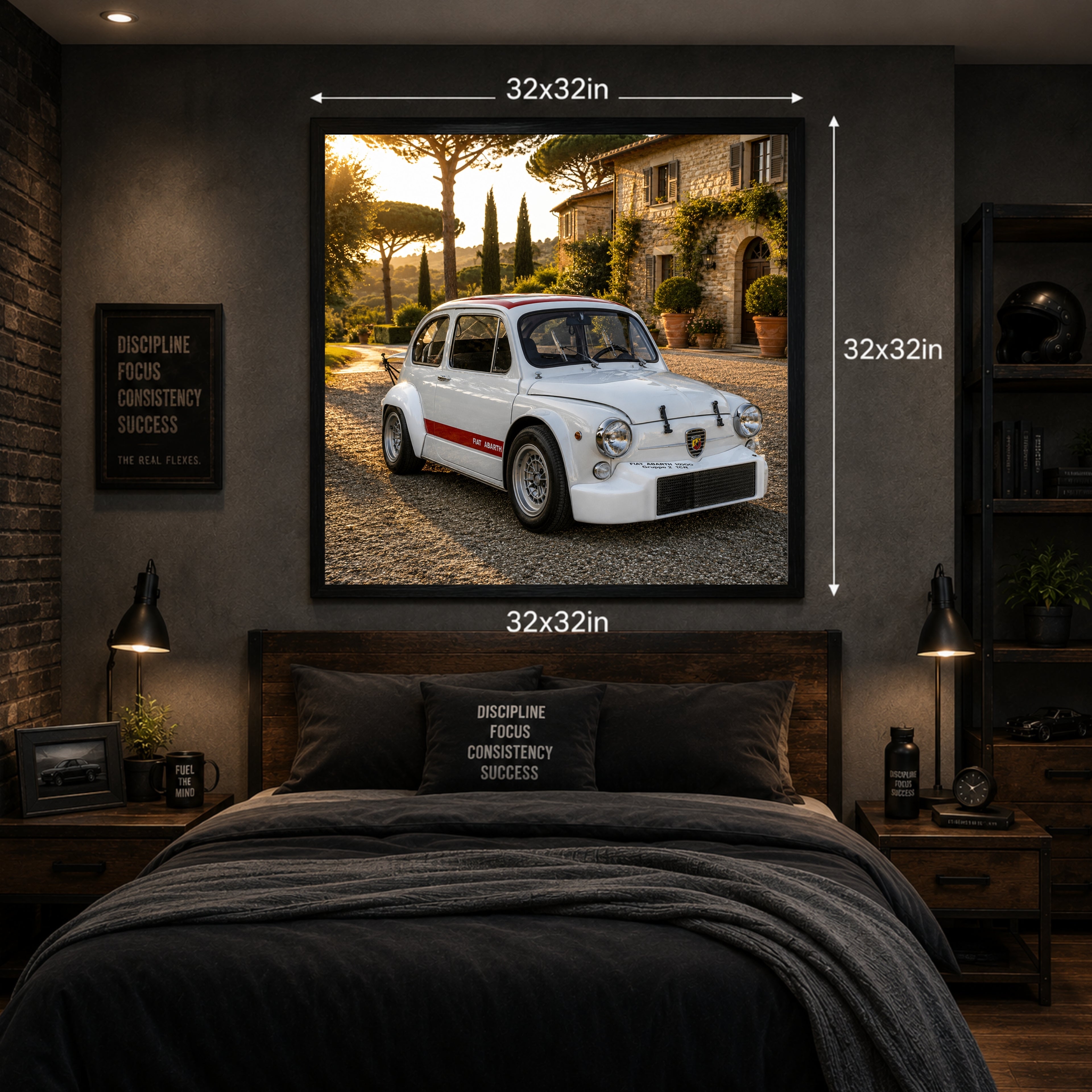 1970 Abarth 1000 TCR Poster | Museum-Quality Classic Italian Car Wall Art