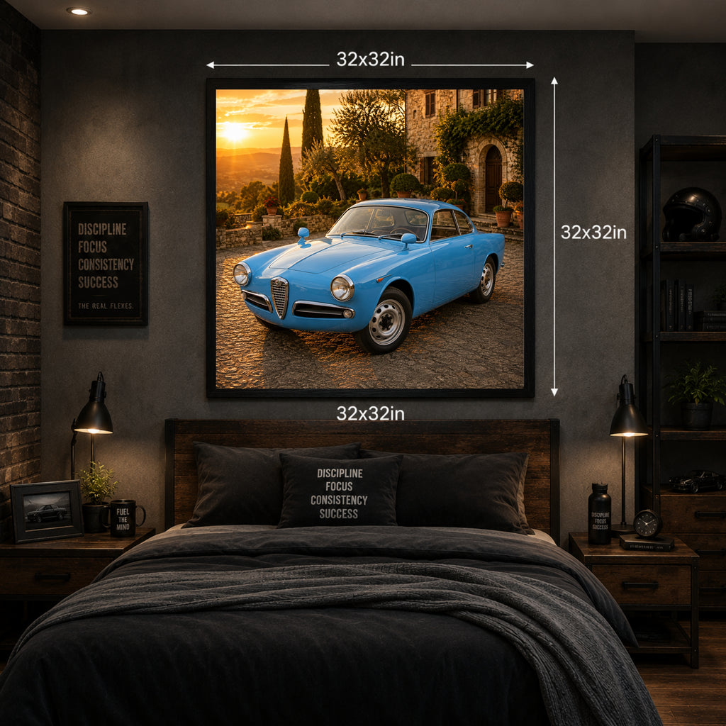 1954 Alfa Romeo Giulietta Sprint Classic Car Poster