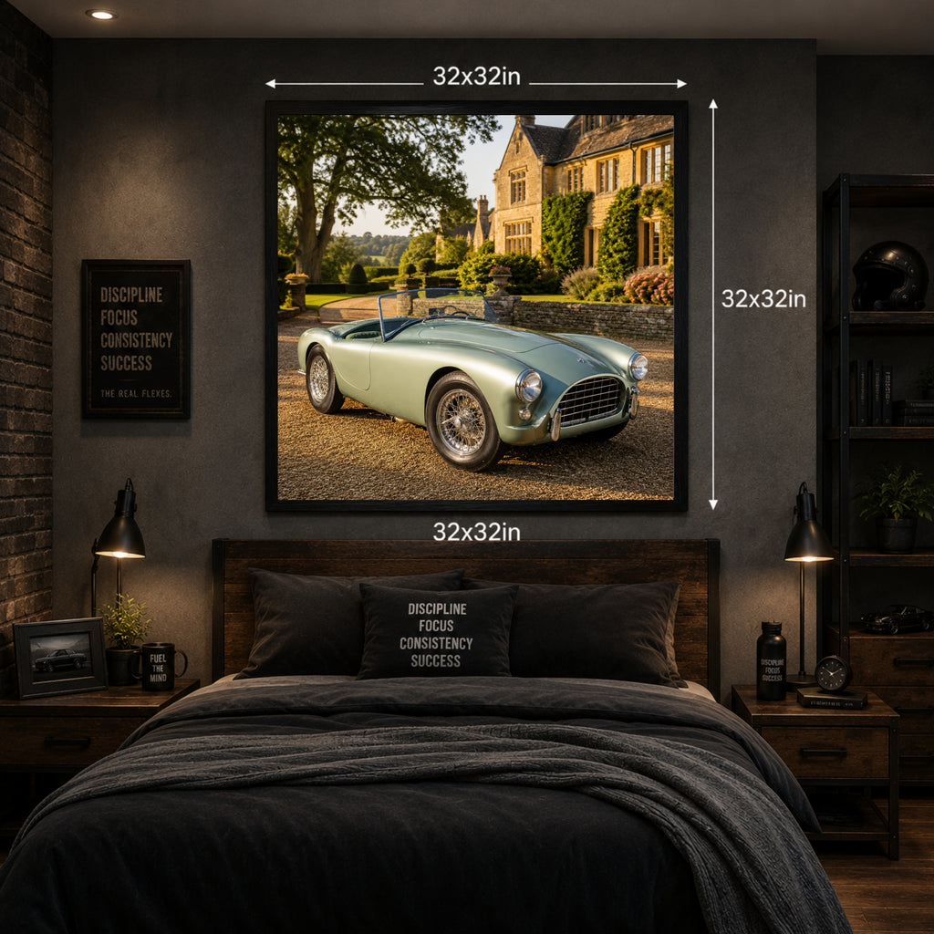 1953 AC Ace Classic Sports Car Poster British Vintage Roadster Wall Art