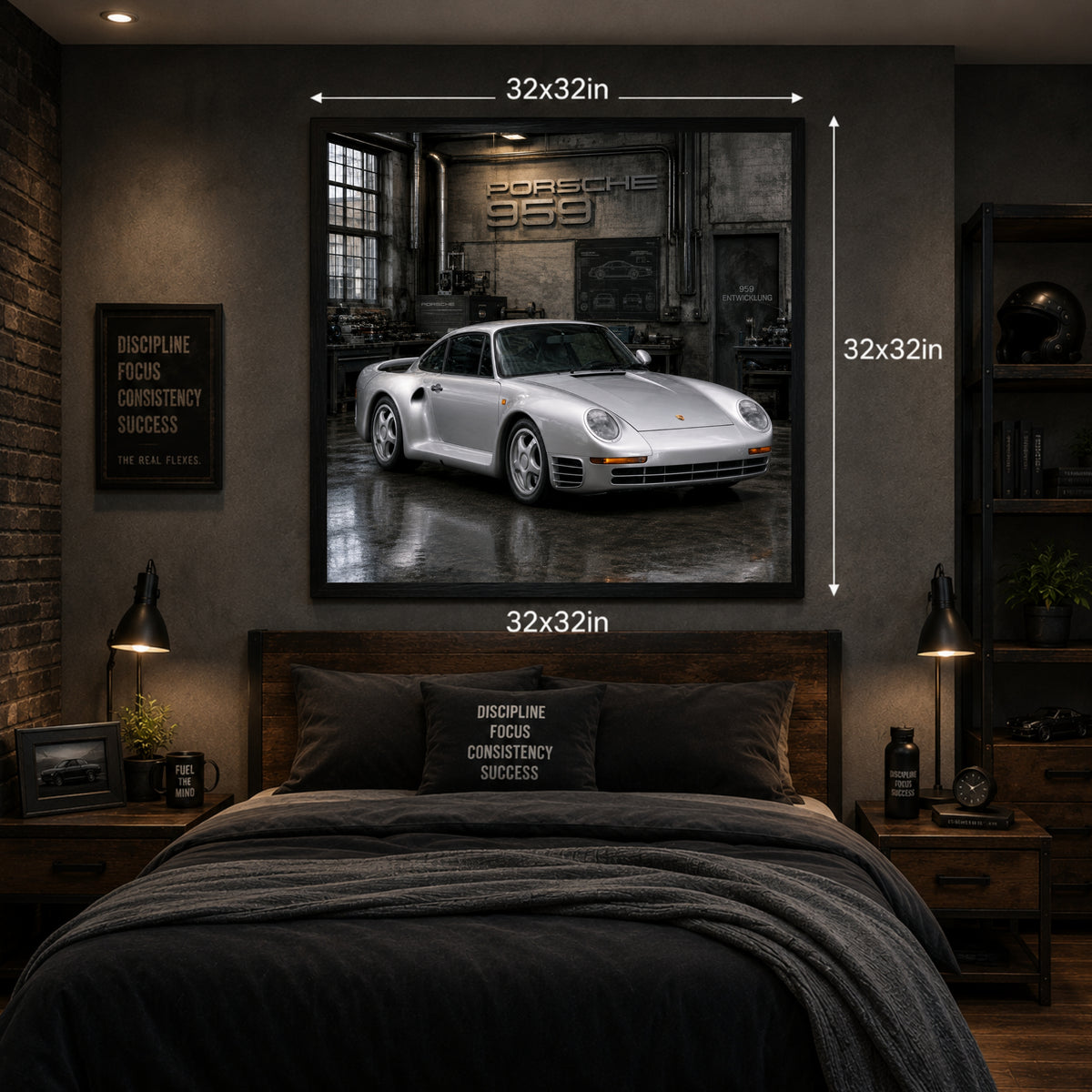 Porsche 959 Classic Hypercar Automotive Wall Art Poster