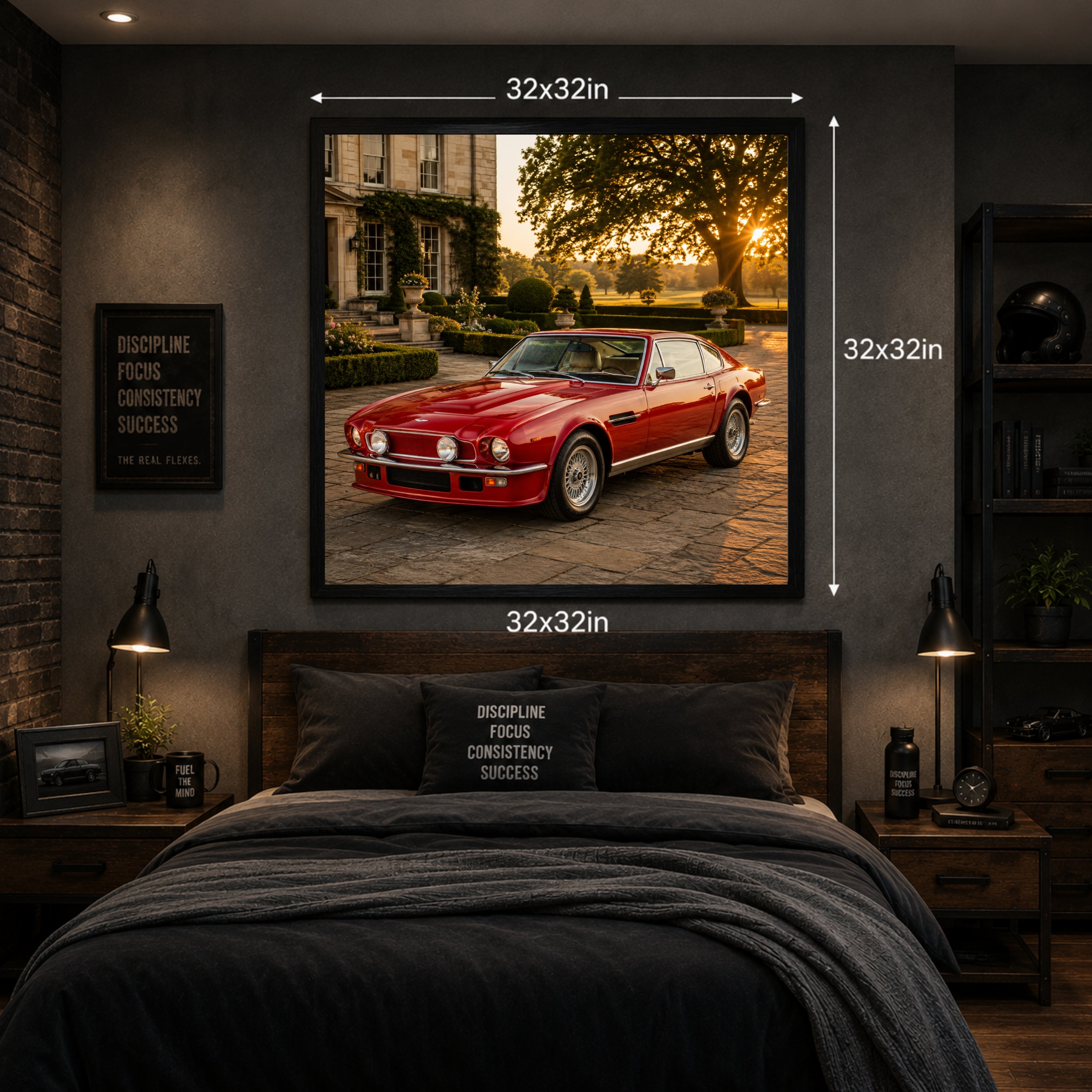 1977 Aston Martin V8 Vantage Classic Car Wall Art Print