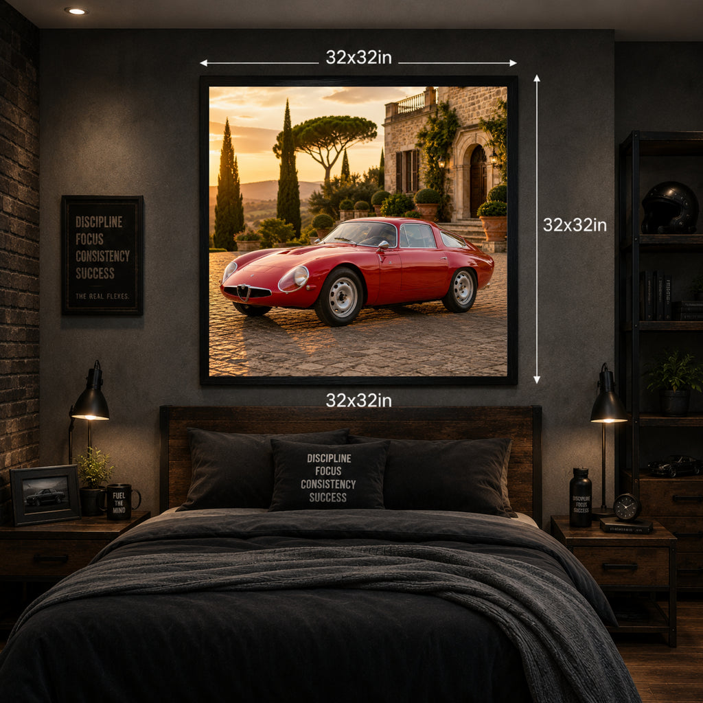 1963 Alfa Romeo Giulia TZ Classic Car Poster