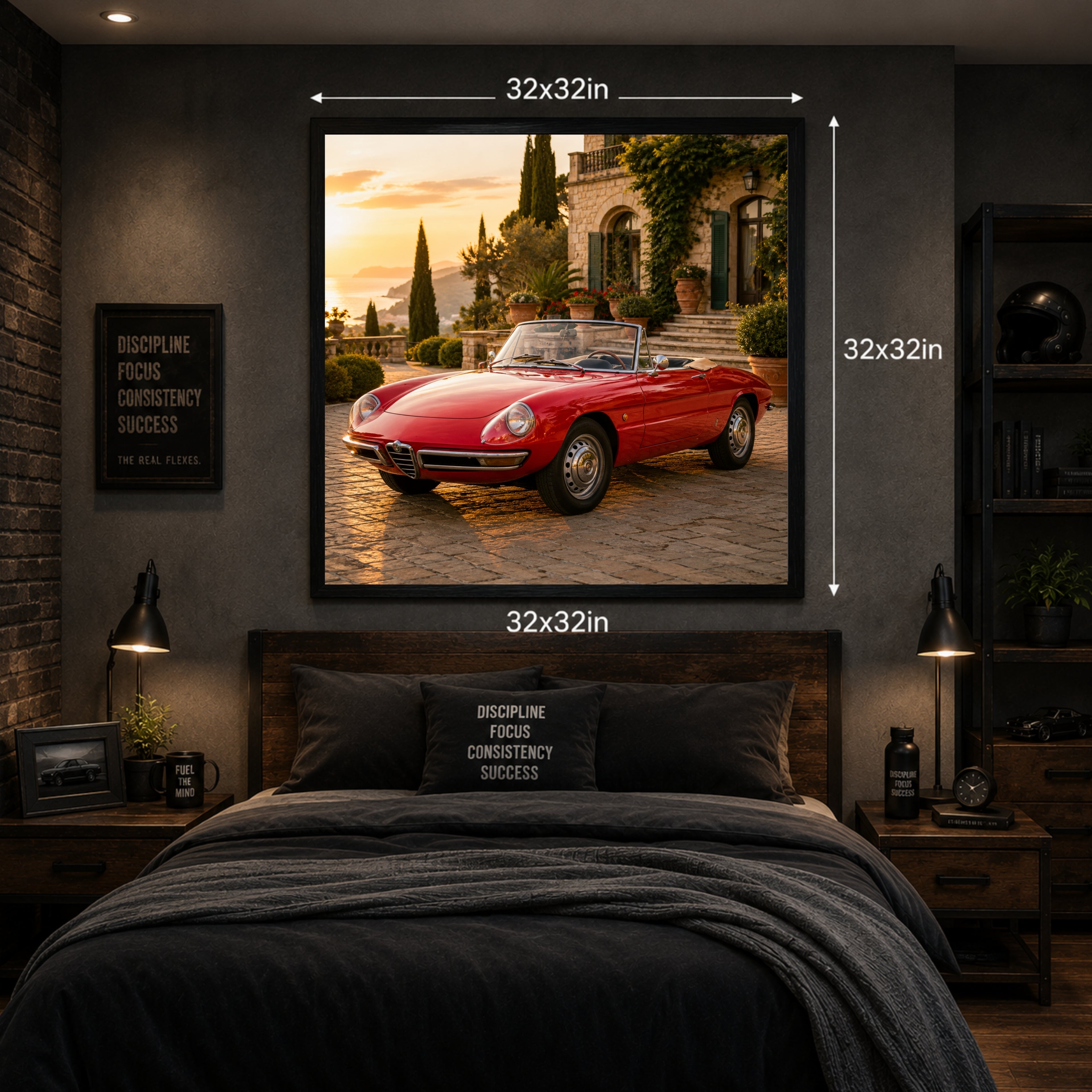 1966 Alfa Romeo Spider Duetto Classic Car Poster