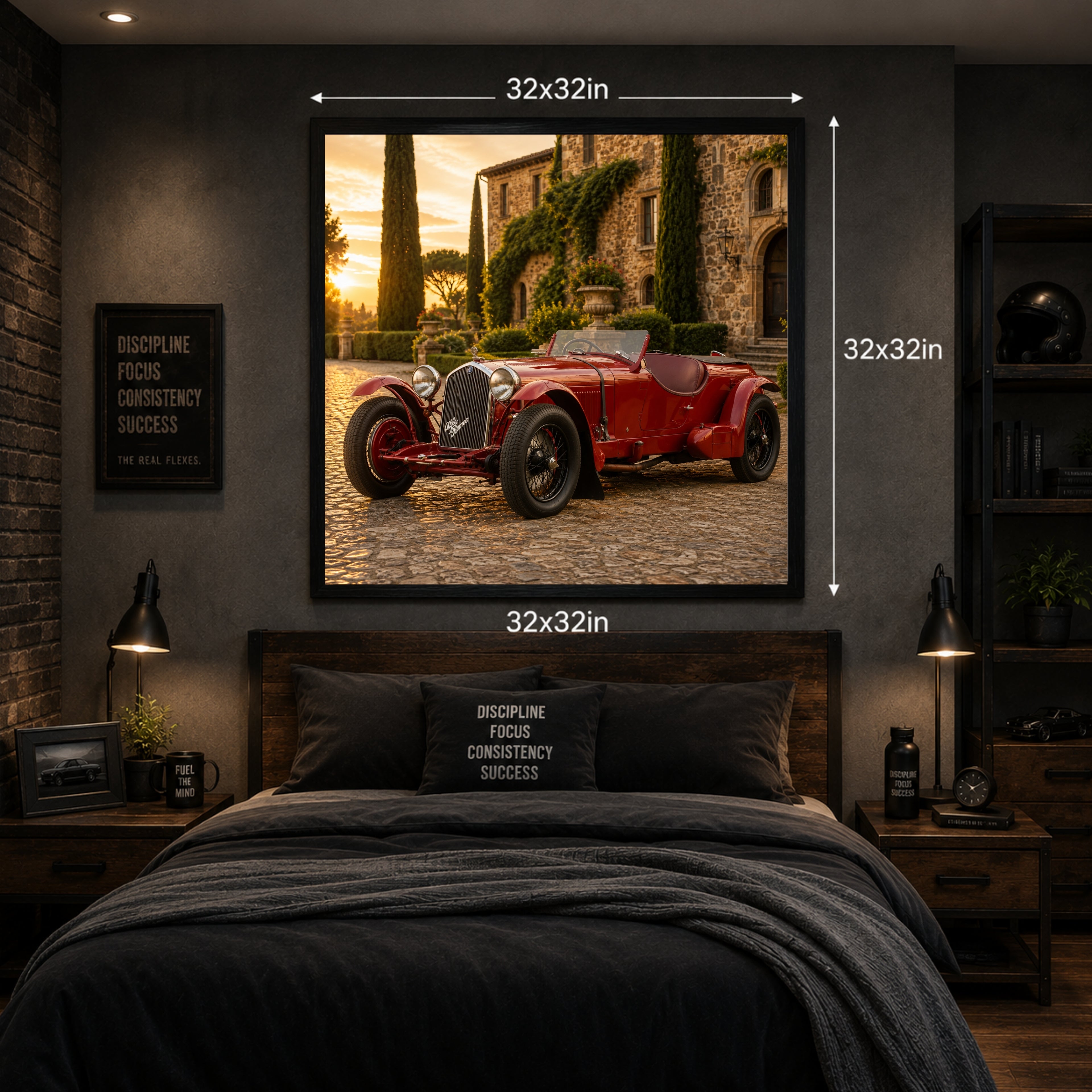 1932 Alfa Romeo 8C 2300 Classic Car Poster