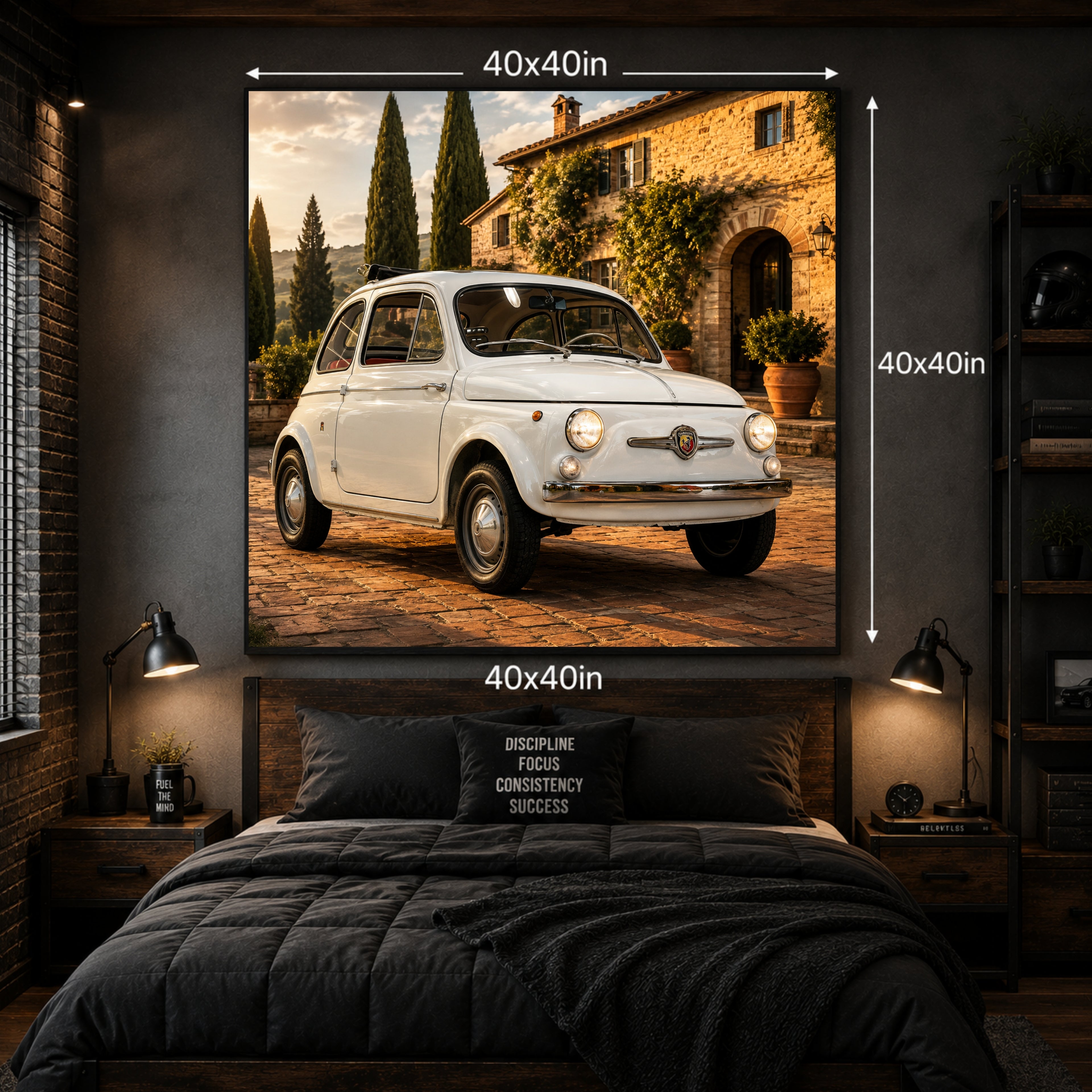 1963 Abarth 595 | Museum-Quality Classic Car Poster