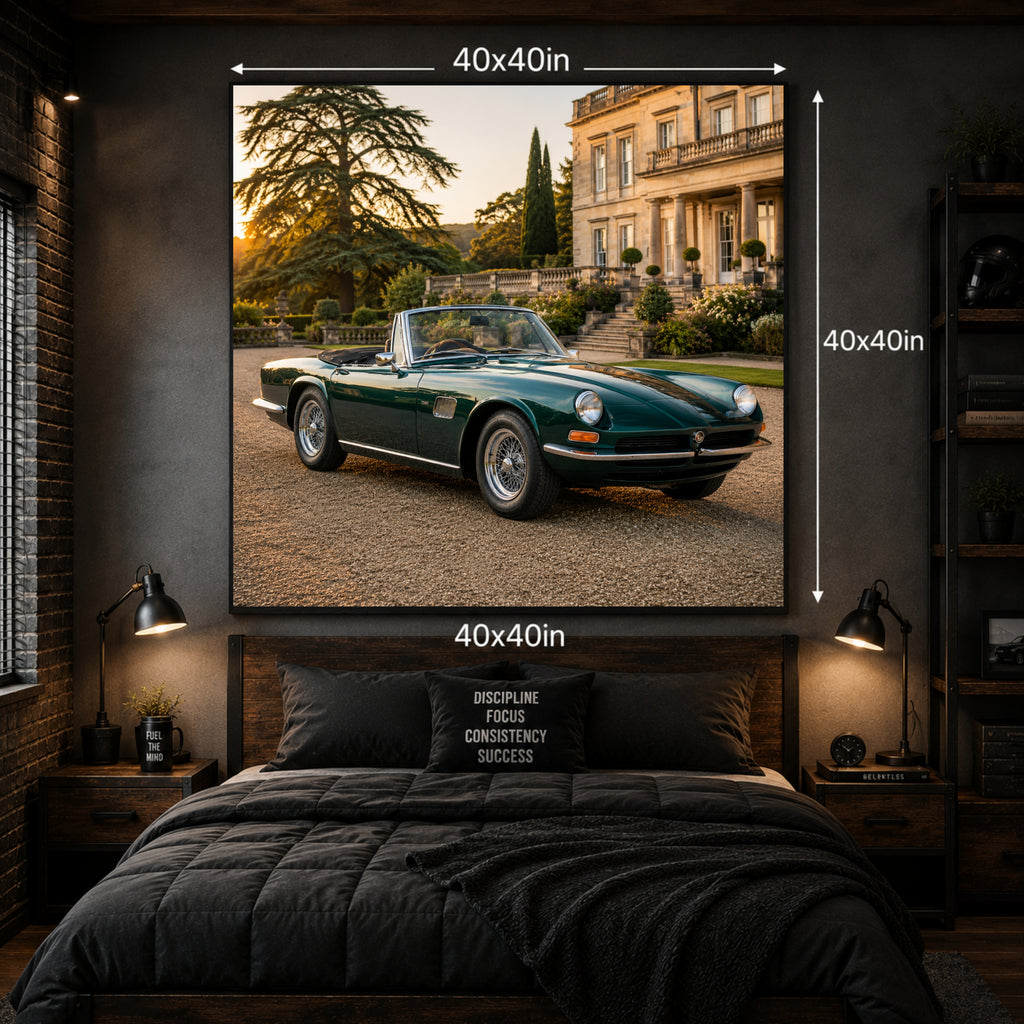 1967 AC Frua 428 Classic Sports Car Poster British Wall Art