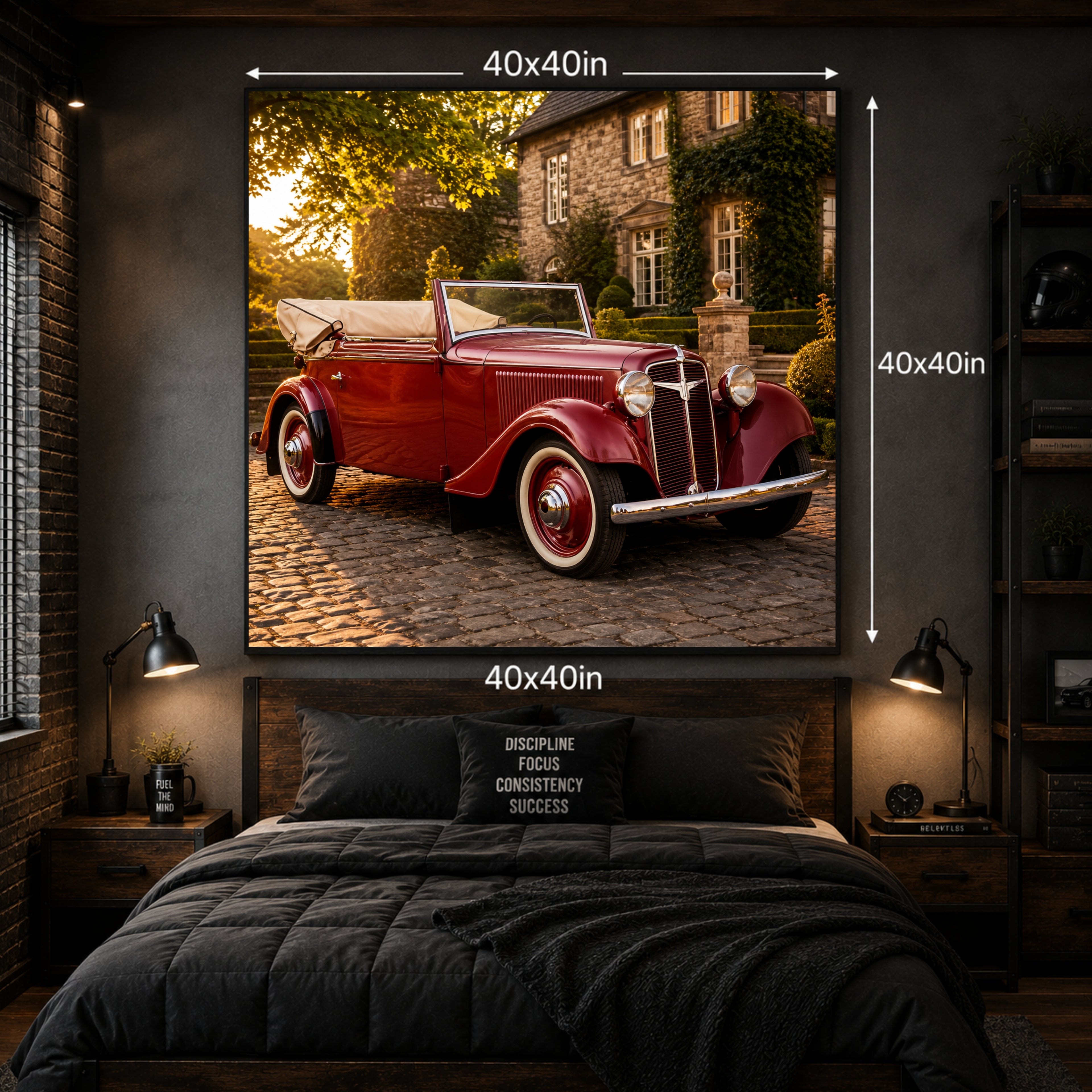 1936 Adler Trumpf German Pre-War Classic Car Poster