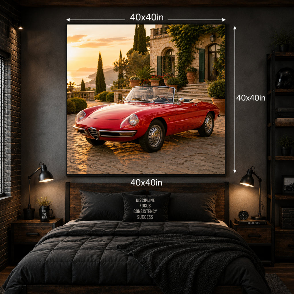 1966 Alfa Romeo Spider Duetto Classic Car Poster